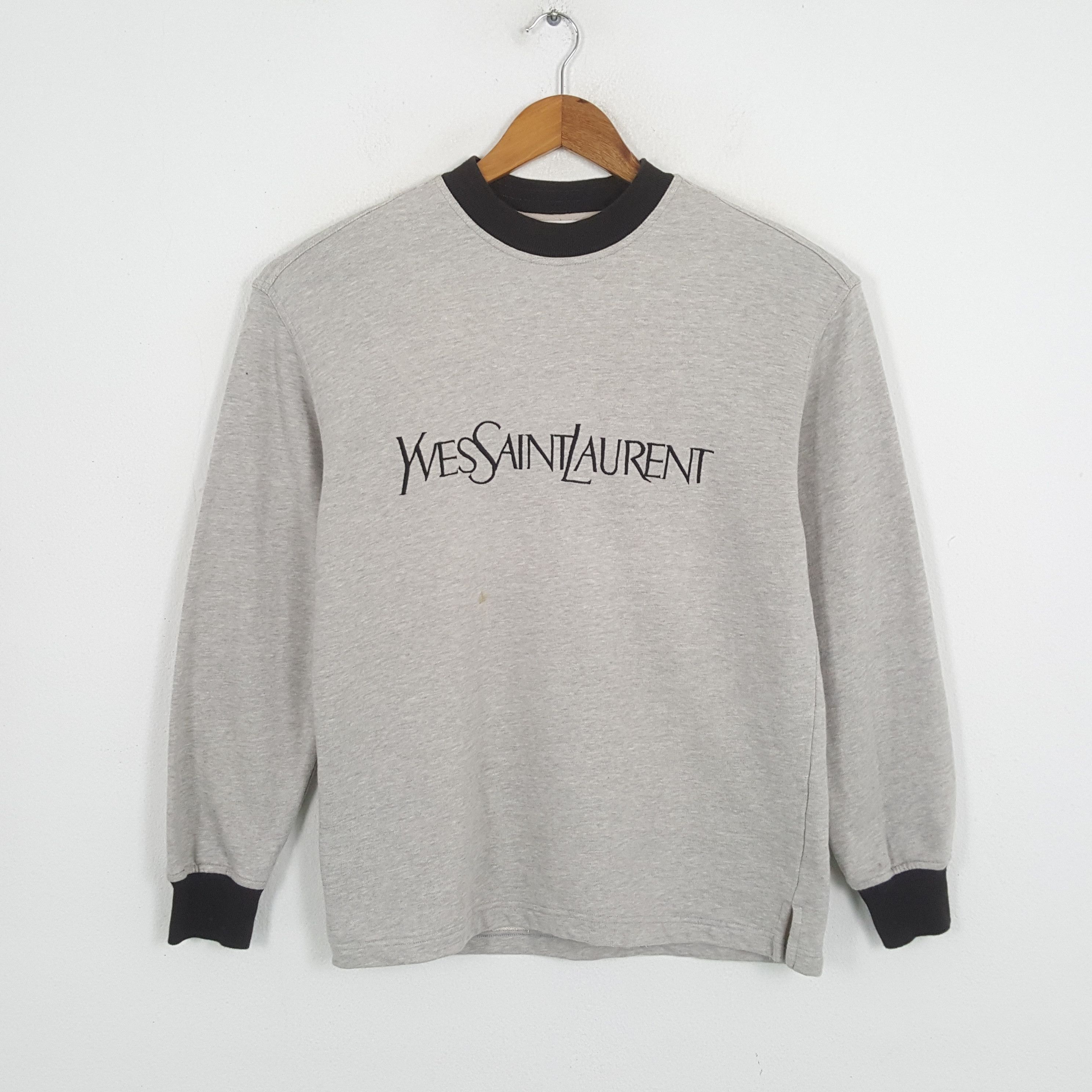 Vintage YVES SAINT LAURENT Italian Fashion Brand Sweatshirts
