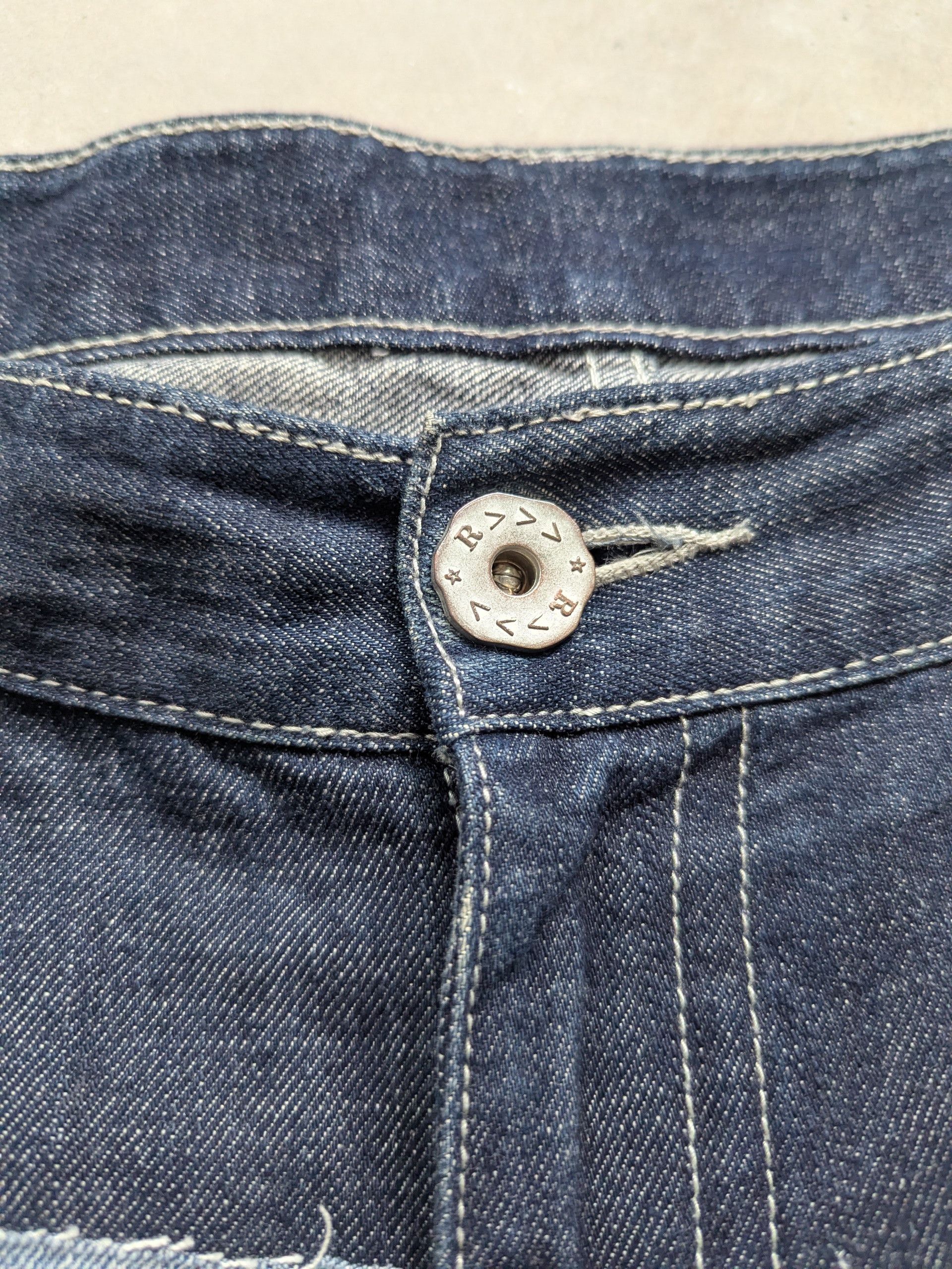 Japanese Brand × Vintage Vintage Buckle Back Denim Patchwork Custom Made Size US 38 / EU 54 - 8 Thumbnail