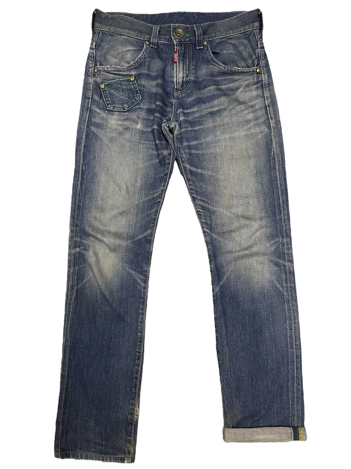 Edwin Vintage Edwin Blue Trip Half Selvage Style Blue Wash Jeans | Grailed