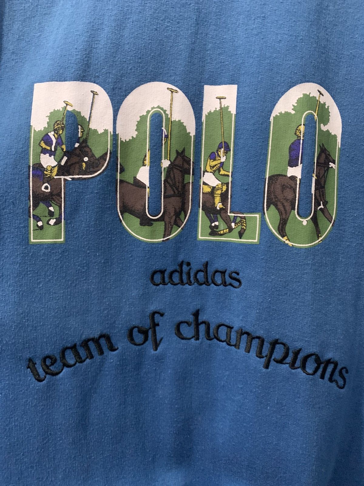 Adidas Vintage Adidas Green Field Polo Team of Champions Crewneck Size US XXL / EU 58 / 5 - 4 Thumbnail