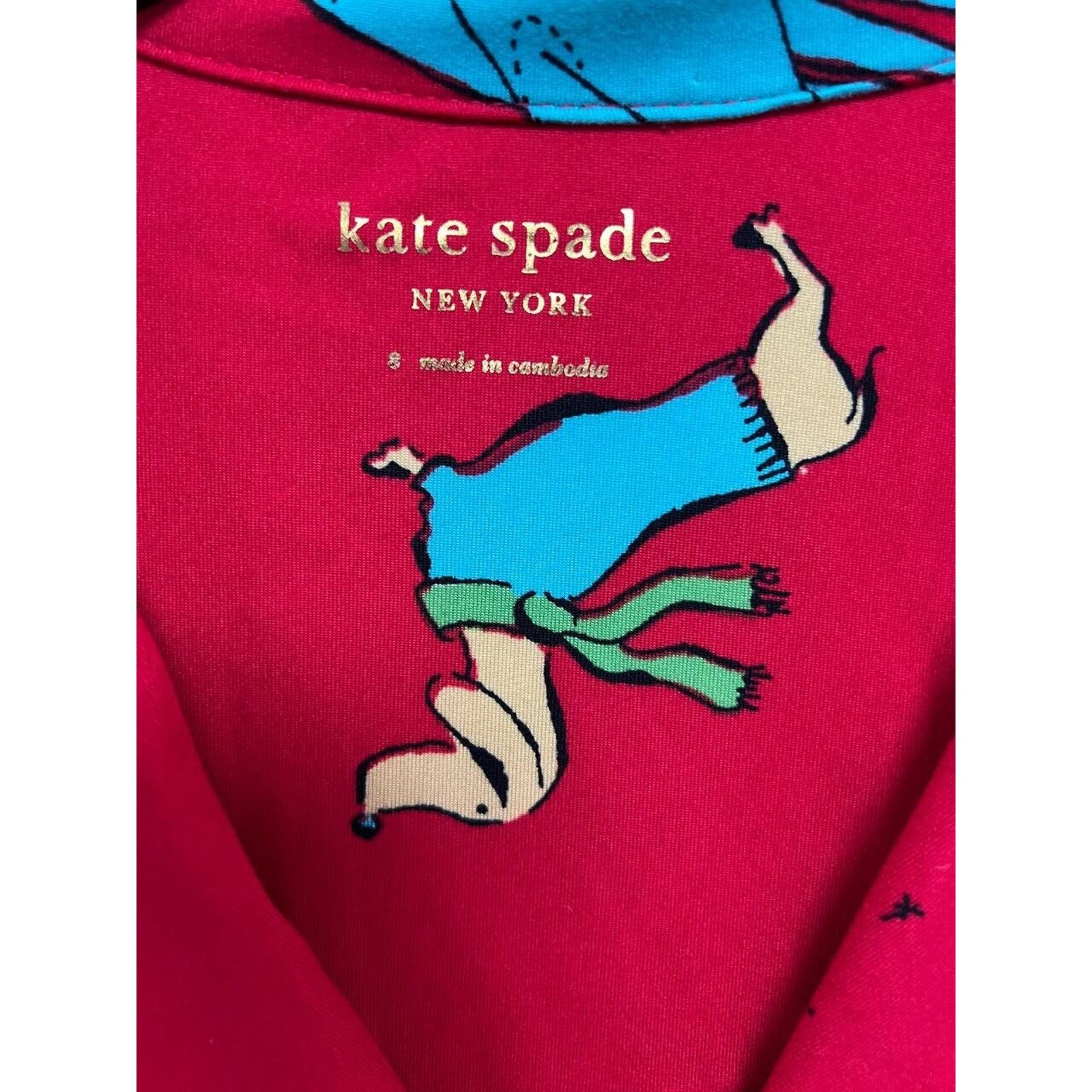 Kate Spade Kate Spade Women Red Print Pajama Long Sleeve Size S A000722 Size ONE SIZE - 3 Thumbnail