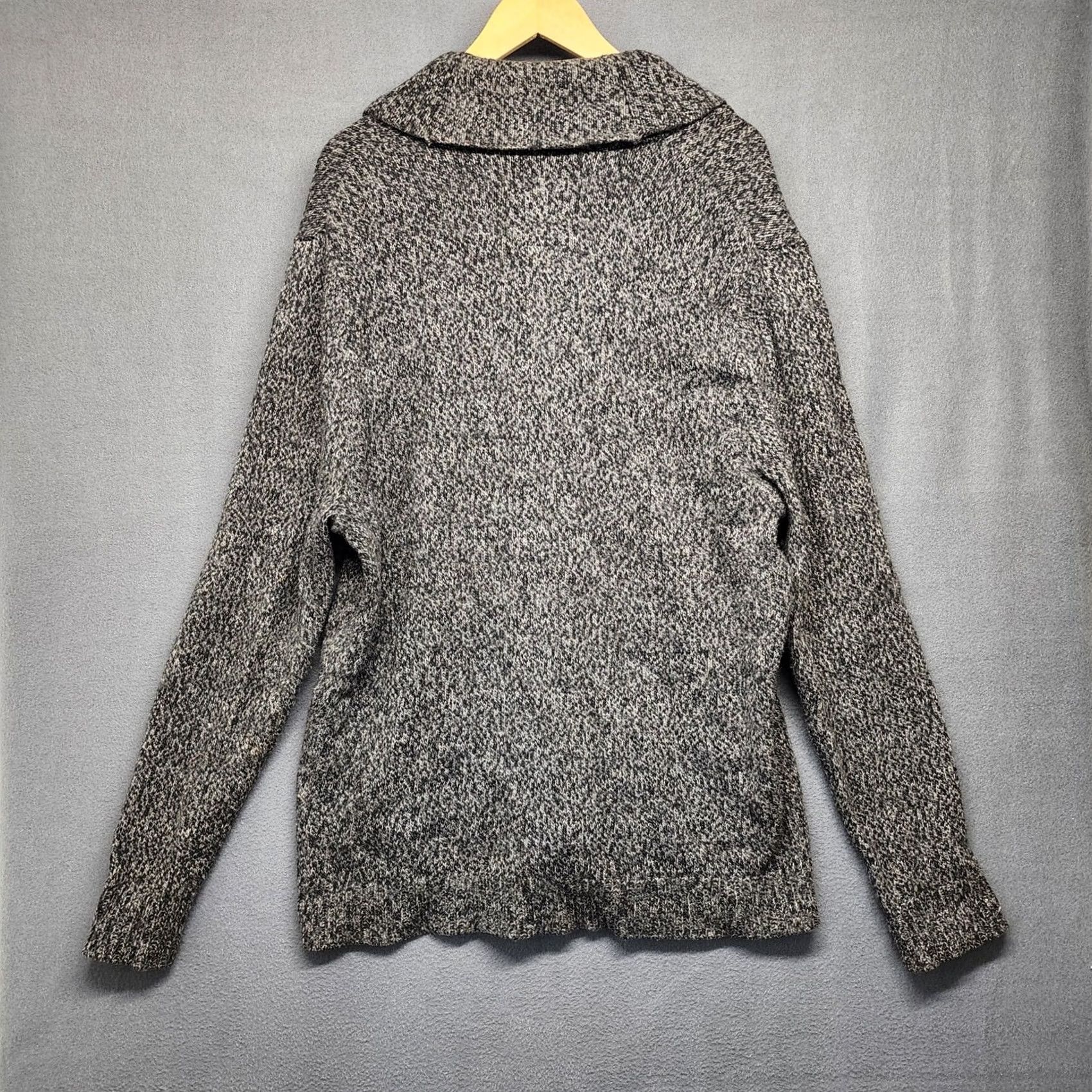 Mossimo Mossimo Supply Co Sweater Mens XL Grey Black Wool Blend Shawl Collar Cardigan Size US XL / EU 56 / 4 - 2 Thumbnail