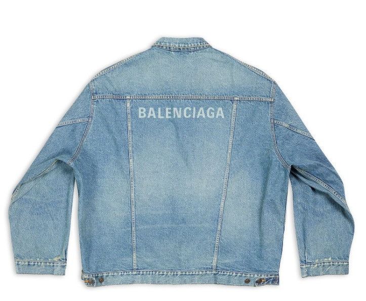Balenciaga o1w1db11225 Oversized Jacket in Blue Size US XXL / EU 58 / 5 - 2 Thumbnail