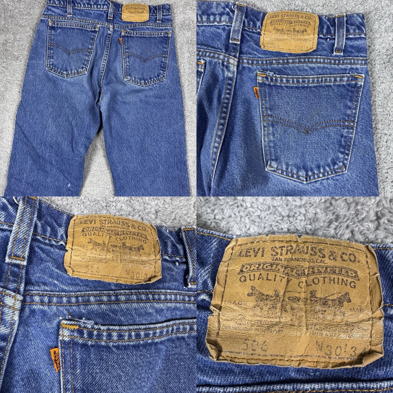 Levi's VINTAGE Levi's 506 Jeans Men 28x34 1972 USA Made Thrashed Distress 70s Denim Blue 5-Pocket Mens Regular Straight Wearable USA 90s Grunge Fashion Size US 30 / EU 46 - 8 Thumbnail
