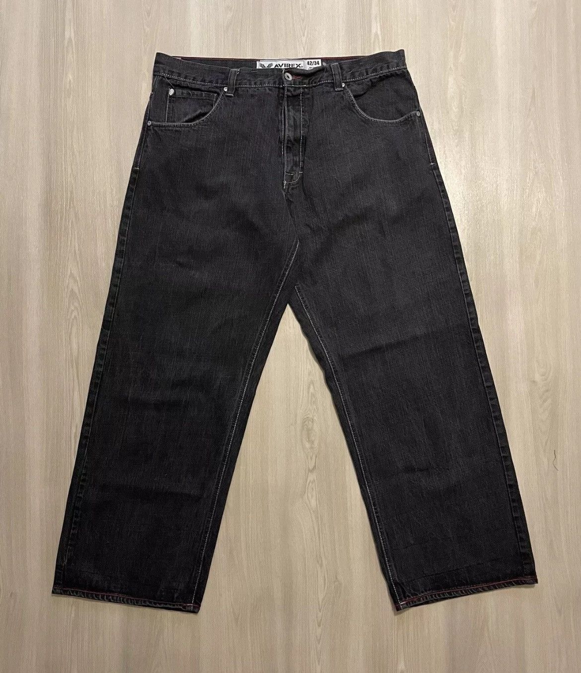 Avirex × Vintage Vintage Y2K Avirex Skull Grim Reaper Baggy Jeans Sz 40x32 Size US 40 / EU 56 - 3 Thumbnail