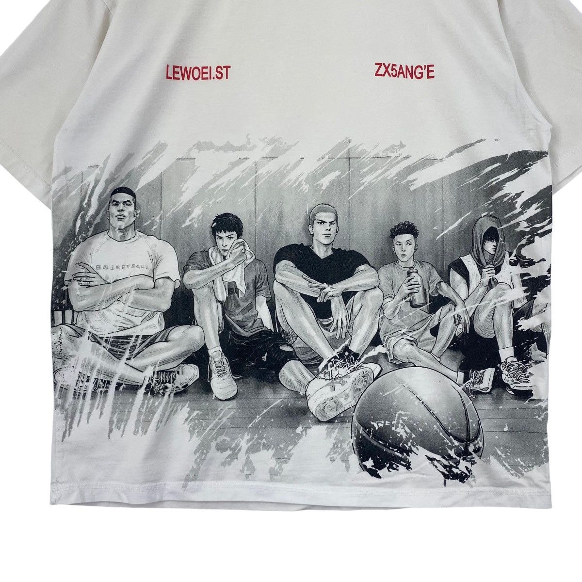 Vintage SLAM DUNK SHOHOKU Team Takehiko Inoue Manga Tee Shirt Size US M / EU 48-50 / 2 - 3 Thumbnail