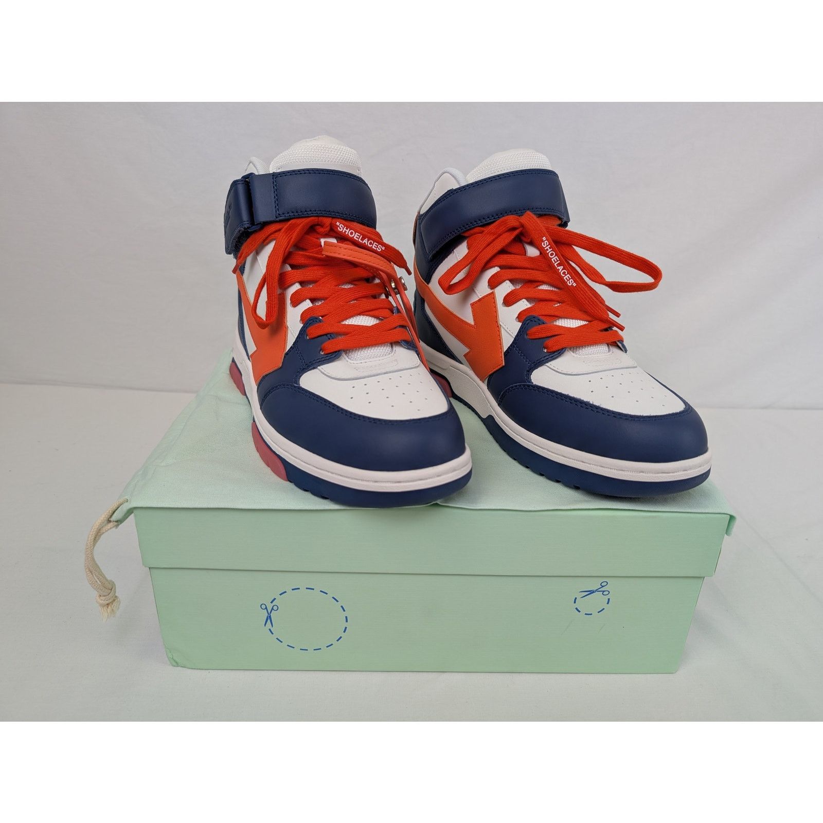 Off-White o1rshd1 Out of office Mid Top Lea Sneakers in Blue Size US 10 / EU 43 - 19 Thumbnail