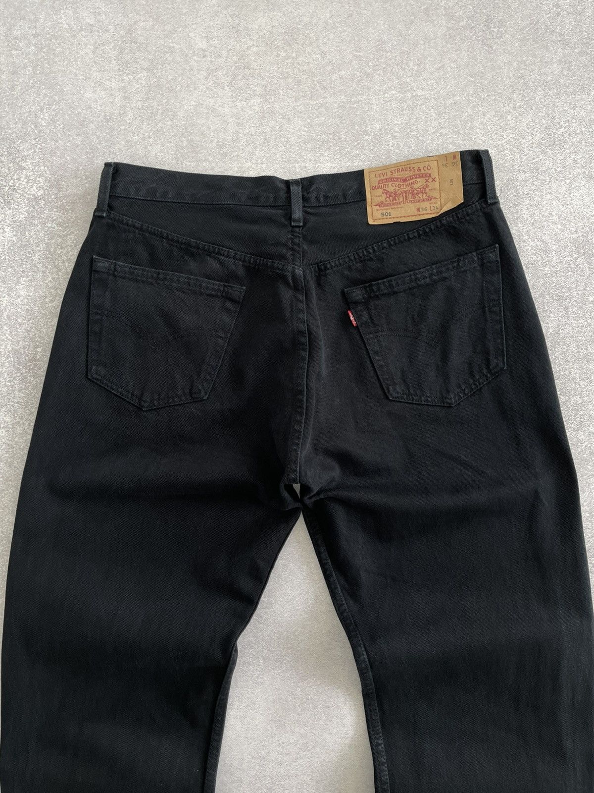 Levi's Vintage Levi's 501 Red Tab Straight Fit Black Denim Jeans Size US 36 / EU 52 - 10 Thumbnail