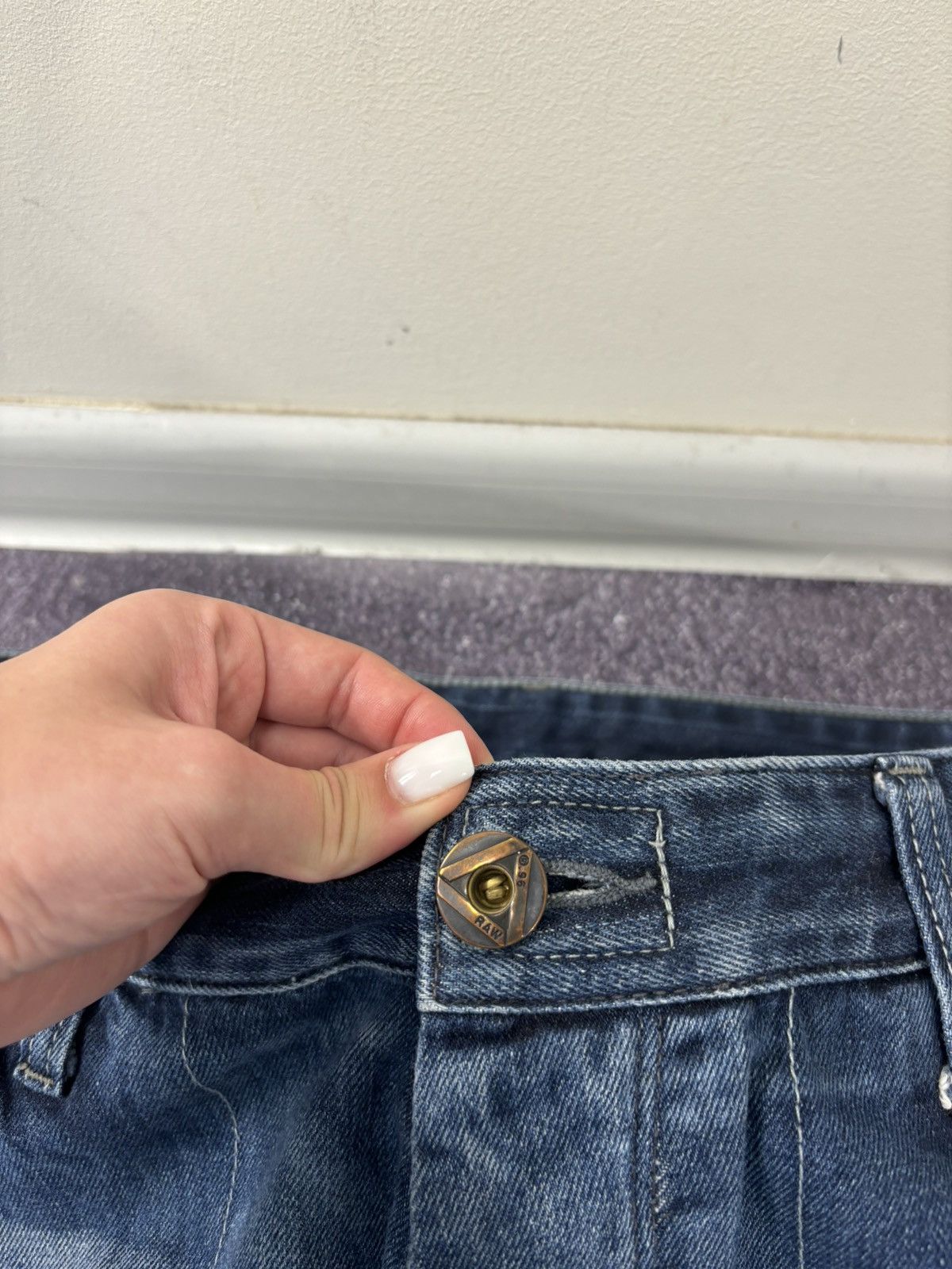 G-Star Vintage G-Star Raw Faded Blue Avant Garde Denim Baggy Jeans Size US 38 / EU 54 - 12 Thumbnail