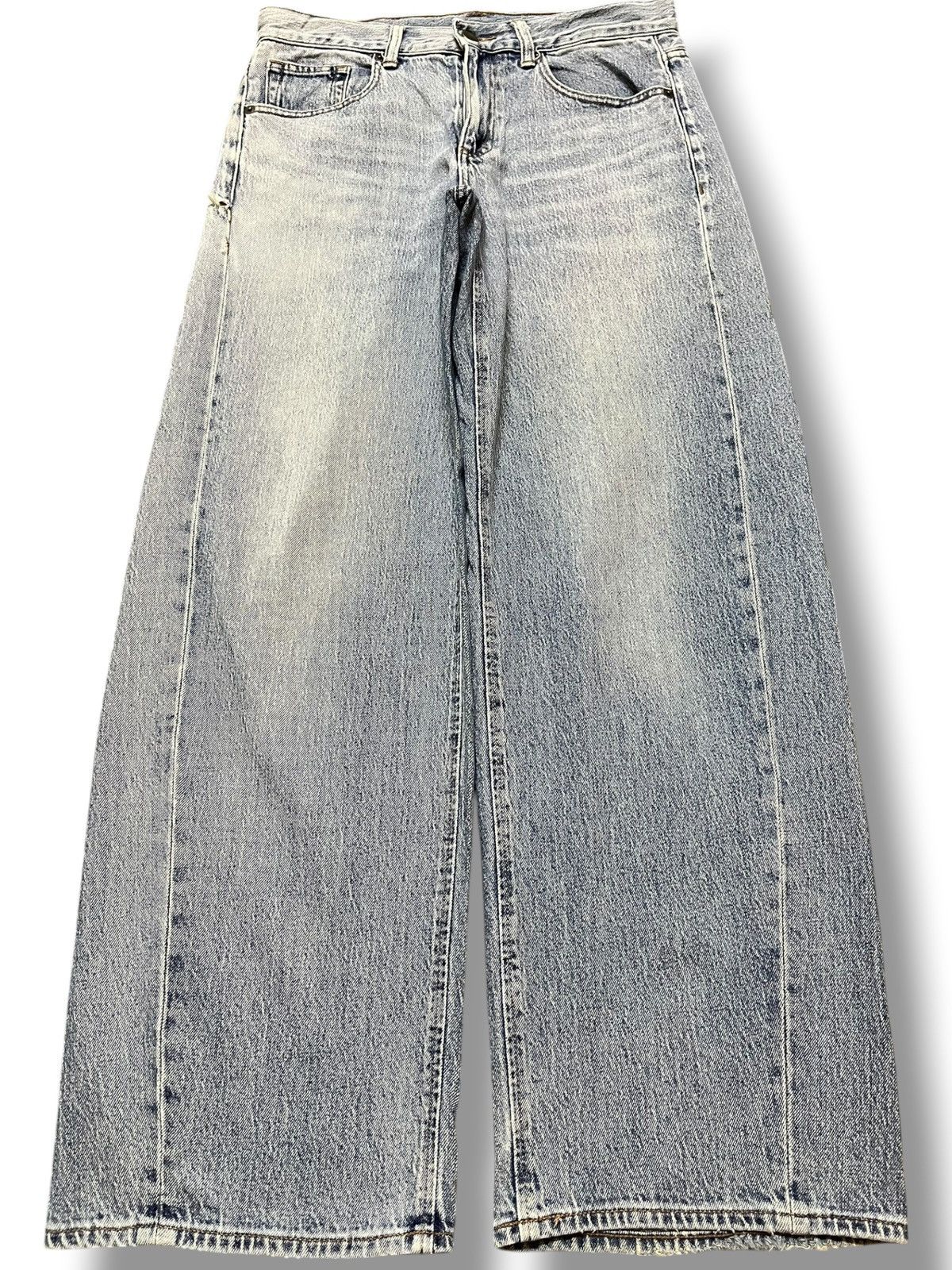 GU Vintage Gu Baggy Faded Denim Size US 30 / EU 46 - 1 Thumbnail