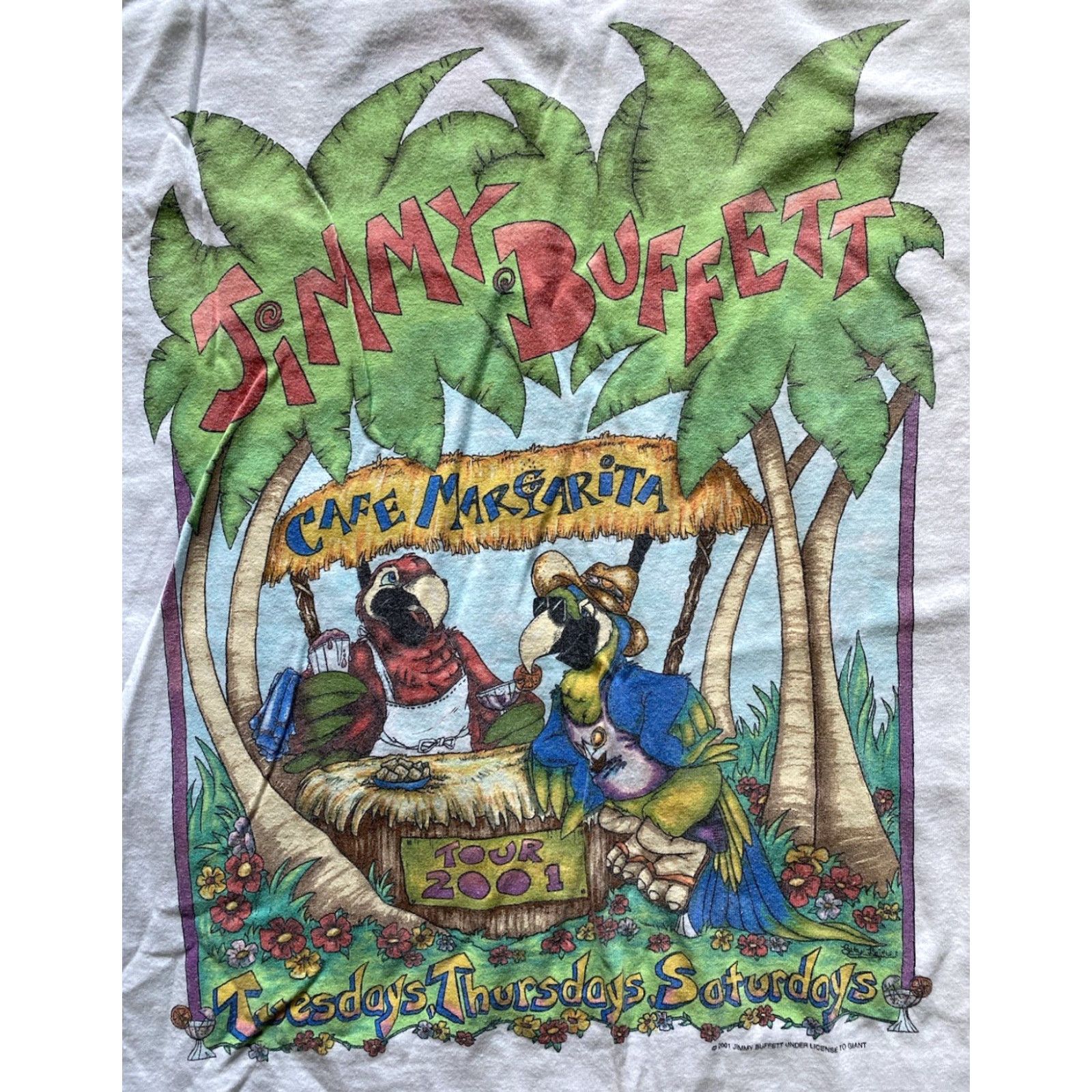 Vintage VINTAGE Jimmy Buffett Tour Shirt M&O KNITS T-Shirt Men XL White Short Sleeve Size US XL / EU 56 / 4 - 7 Thumbnail