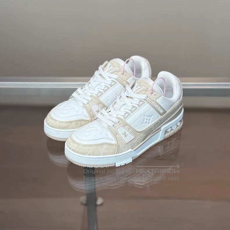Louis Vuitton Louis Vuitton Trainer 25 New White Denim shoes Size US 6 / IT 36 - 1 Thumbnail