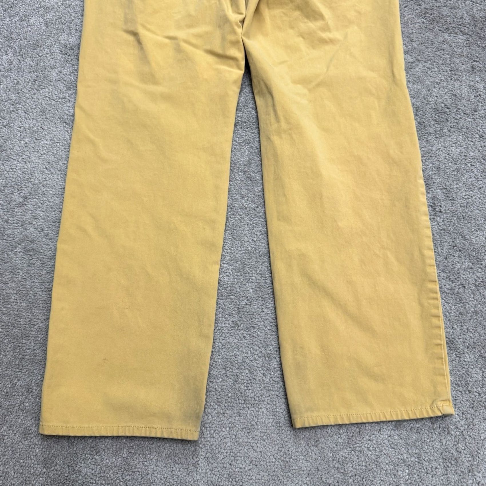 Bonobos Bonobos Chino Pants Mens 33x32 Yellow Straight Leg Flat Front Casual Cotton Size US 33 - 3 Thumbnail