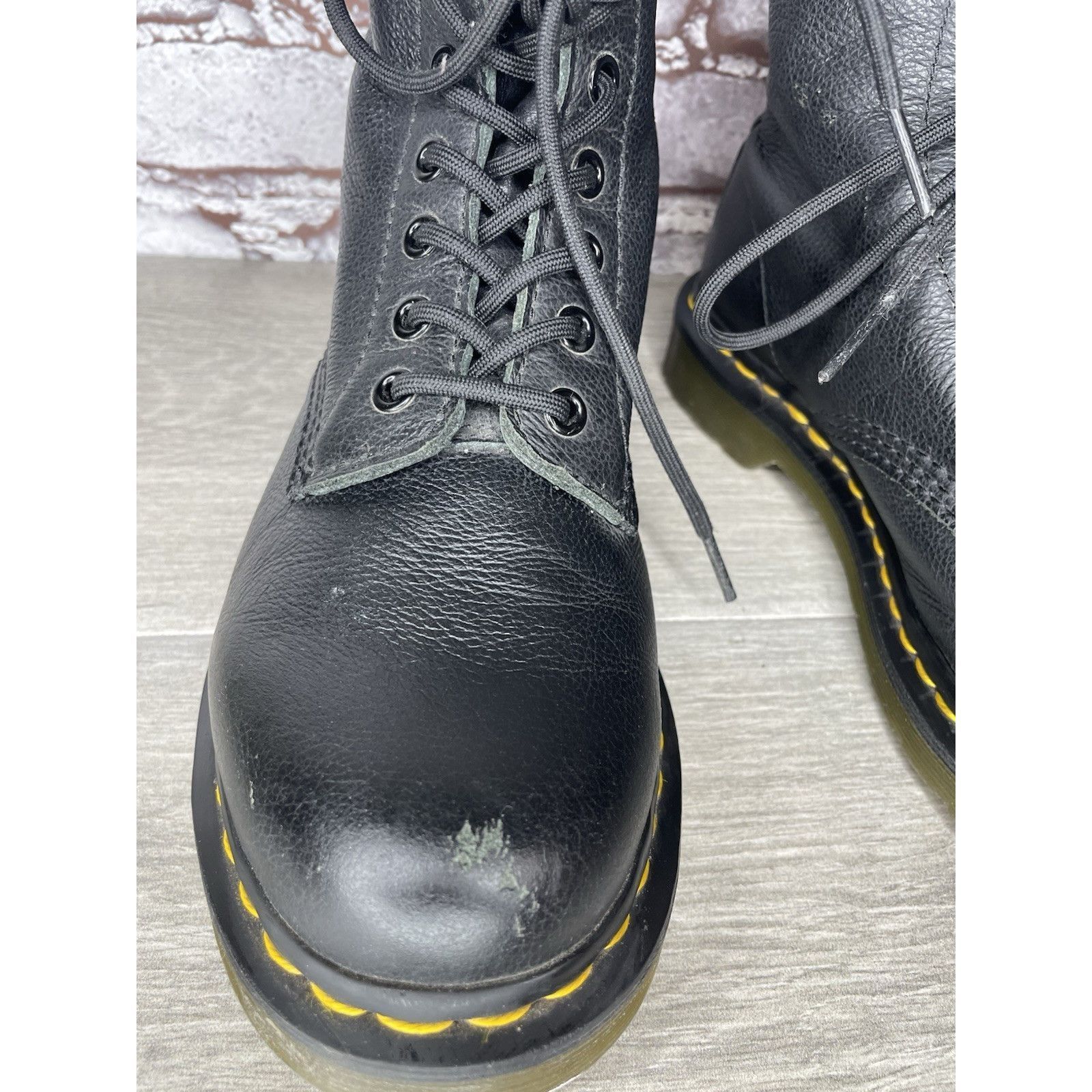 Dr. Martens Doc Martens Pascal 1460 Black Leather Lace Up Combat Boots W Size US 8 / IT 38 - 14 Thumbnail