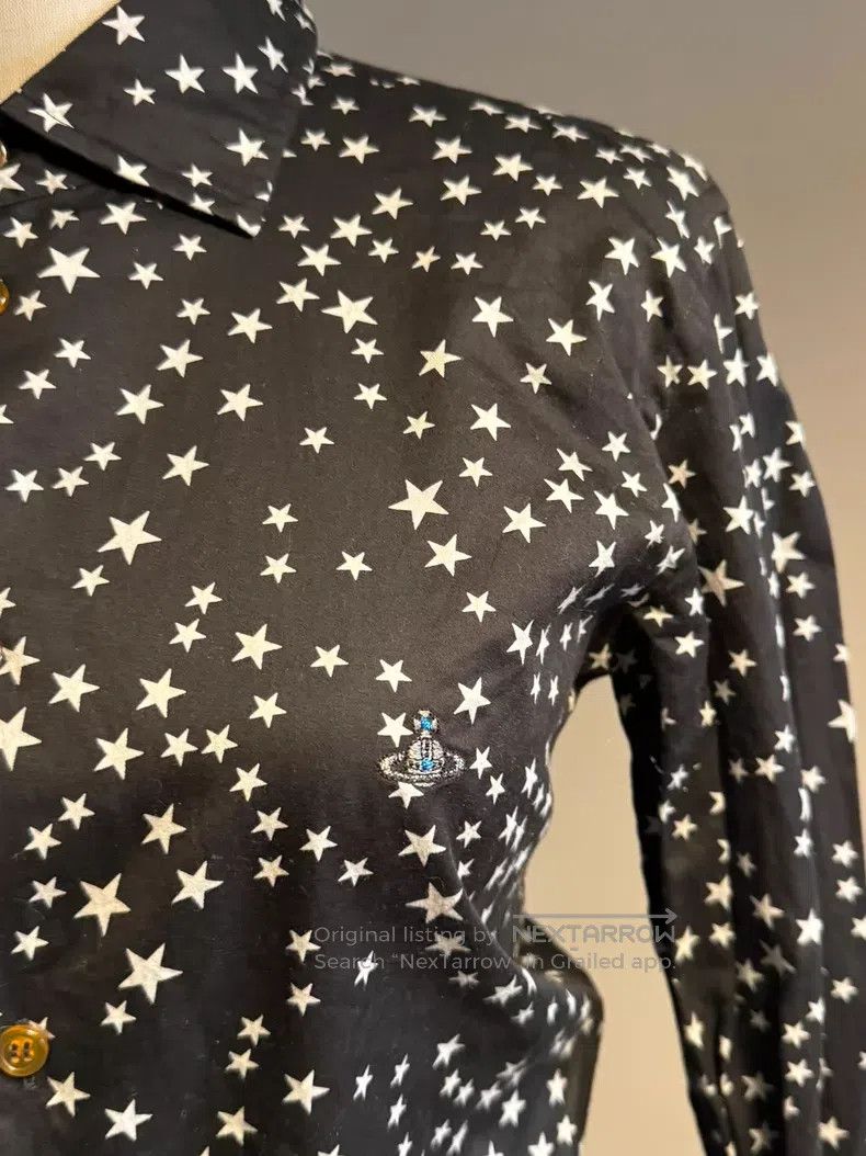 Vivienne Westwood Vivienne Westwood Black star shirt with black Saturn embro Size M / US 6-8 / IT 42-44 - 2 Thumbnail