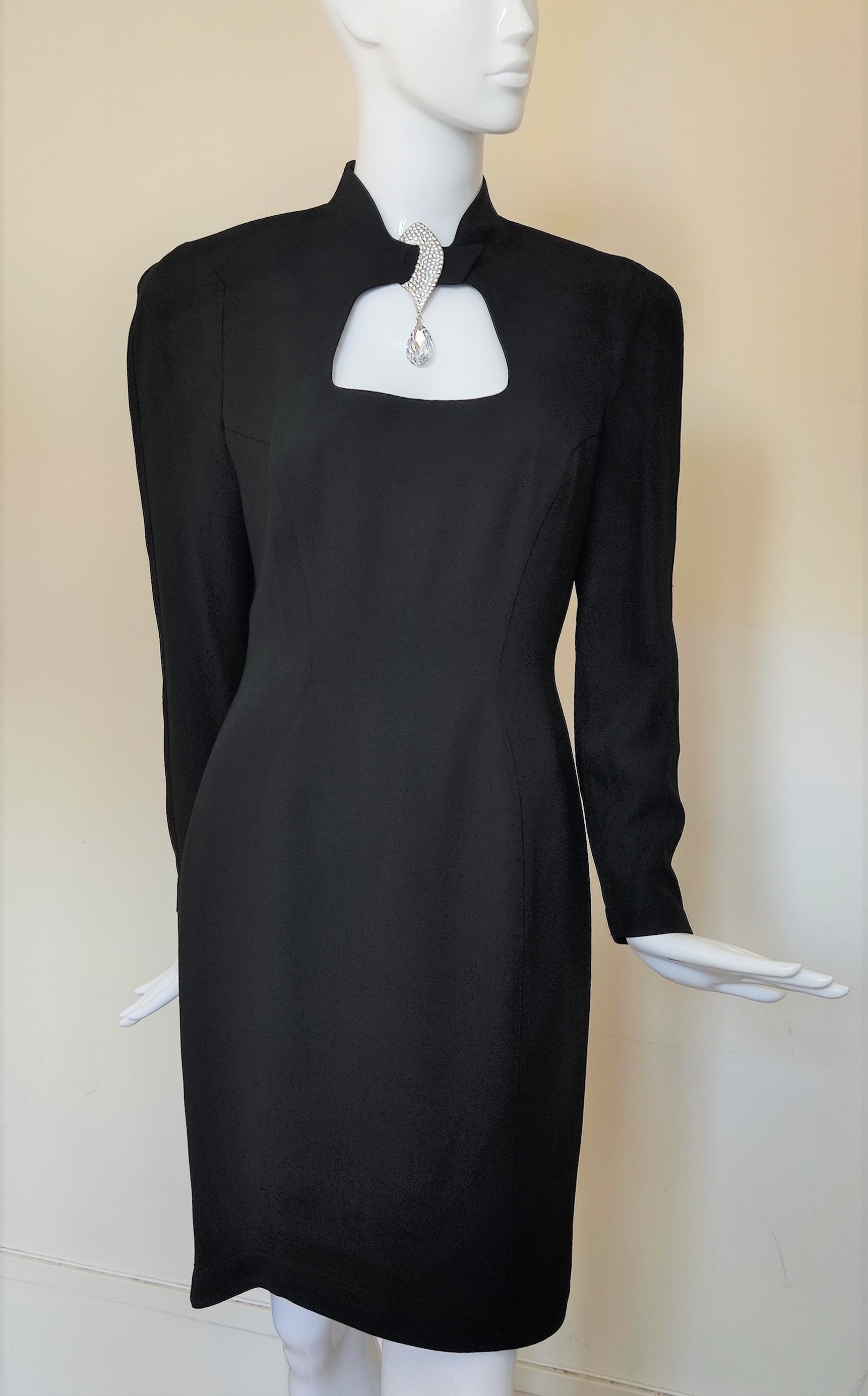 Thierry Mugler Thierry Mugler Couture Runway Rhinestone Diamond Dress Size S / US 4 / IT 40 - 6 Thumbnail