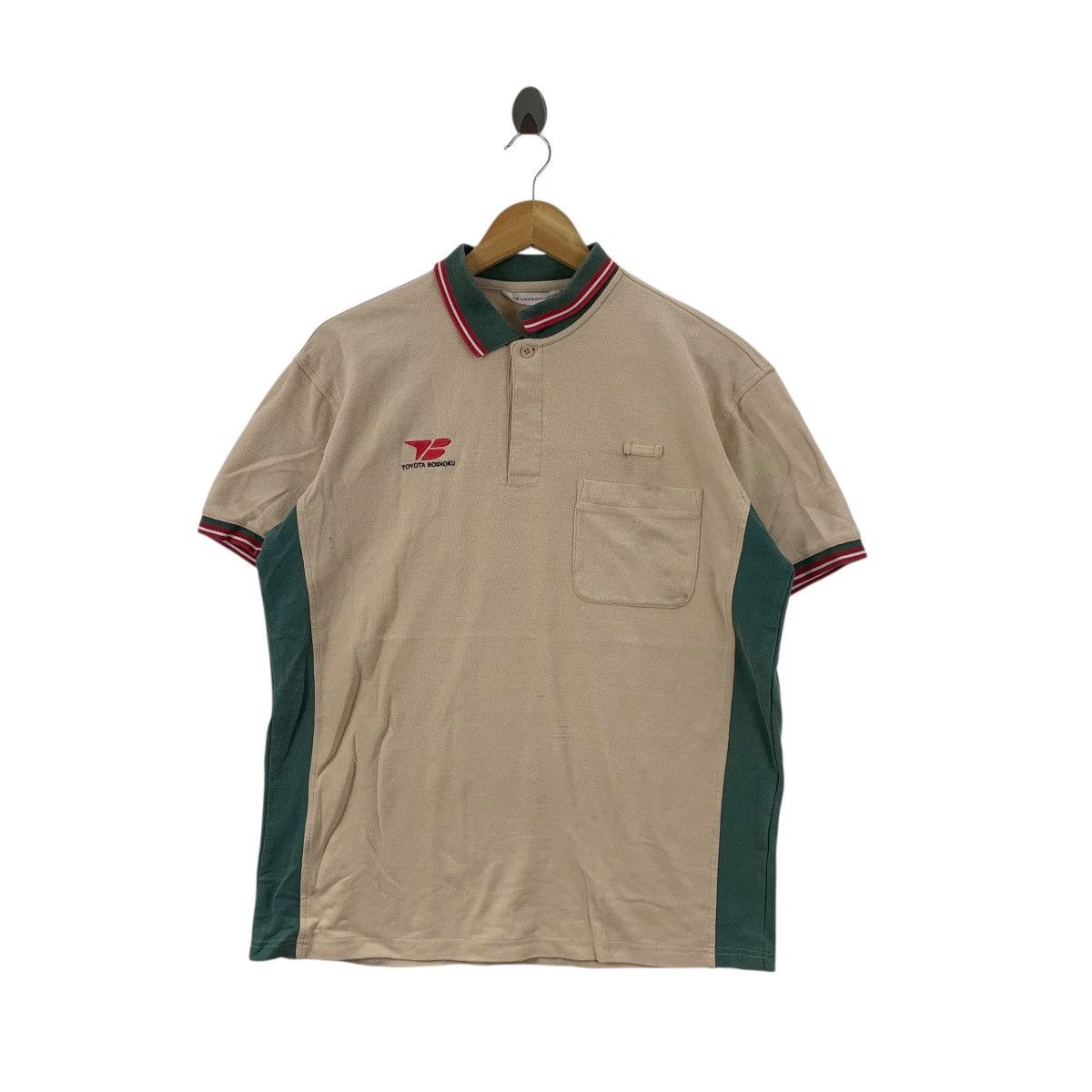 Vintage Vintage TOYOTA BOSHOKU ENGINEER Automotive Polo Tee Shirt Size US L / EU 52-54 / 3 - 4 Thumbnail
