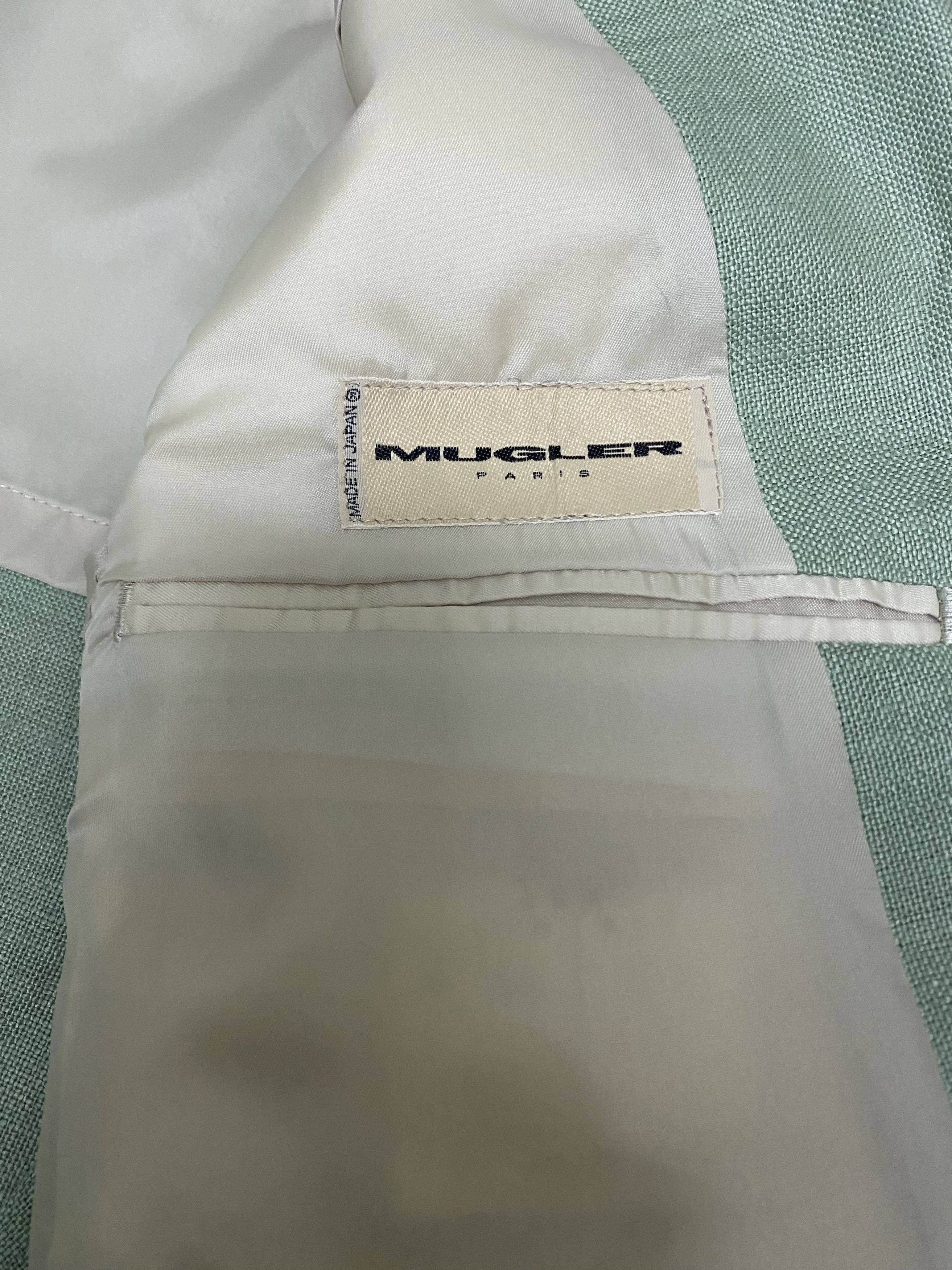 Thierry Mugler Vintage 80s Thierry Mugler Green Tuxedo Size 46R - 5 Thumbnail