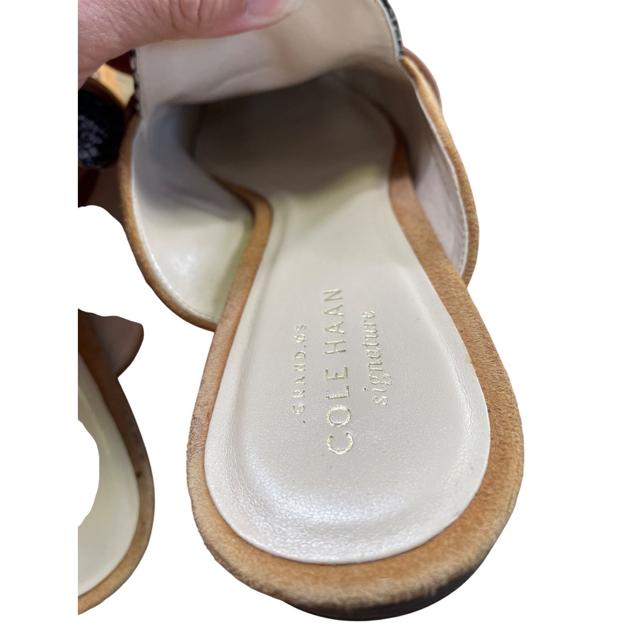 Cole Haan Cole Haan Womens Brown Leather Snake Print sandals Size 8B S Size US 8 / IT 38 - 9 Thumbnail