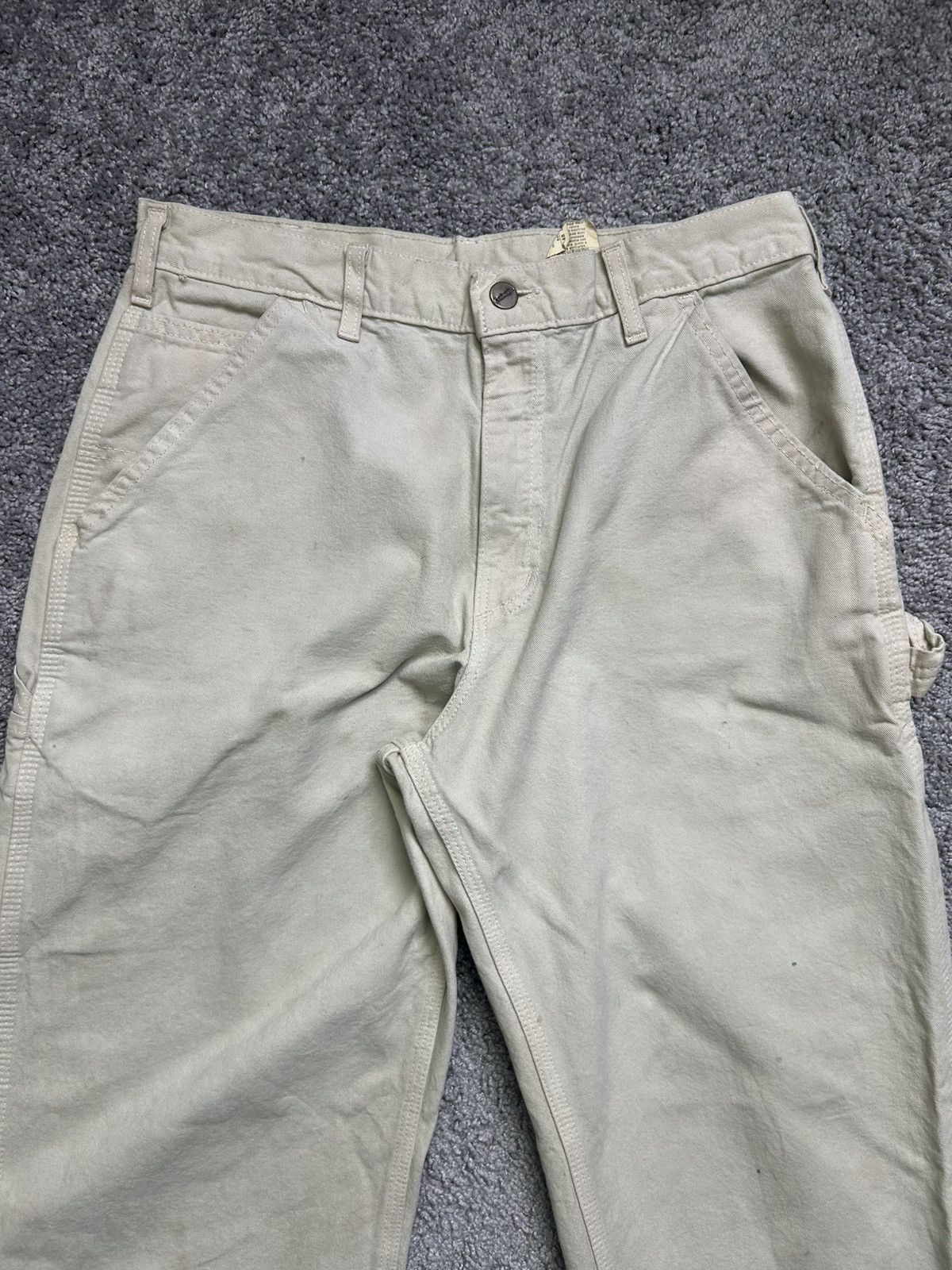 Carhartt Vintage 90s Carhartt Work Pants Leather Made in USA Cargo Size US 31 - 2 Thumbnail