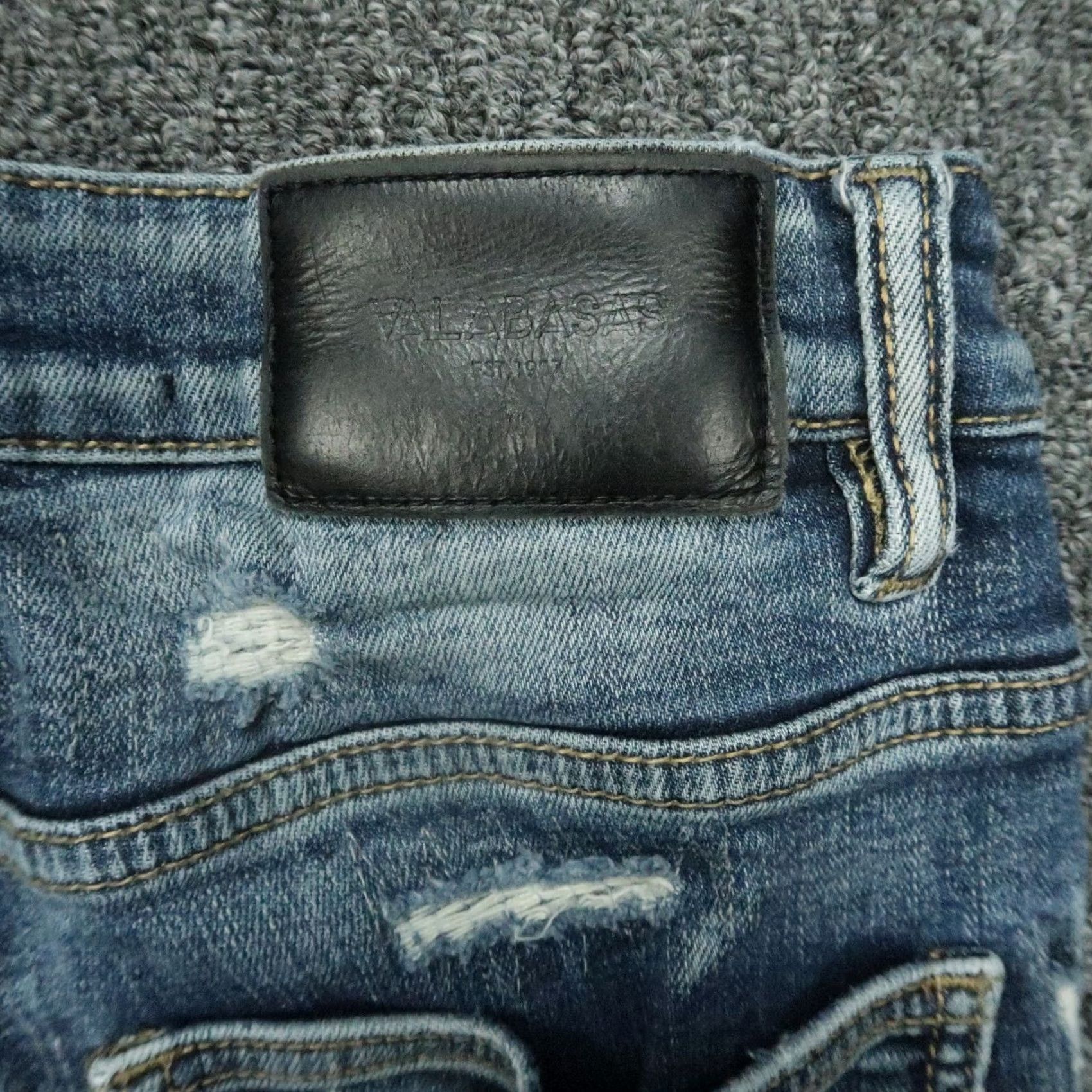 Denime Valabasas Jeans Mens 28x32 Light Blue Distressed Slim Skinny Stretch Denim Shirt? Size US 28 / EU 44 - 5 Thumbnail