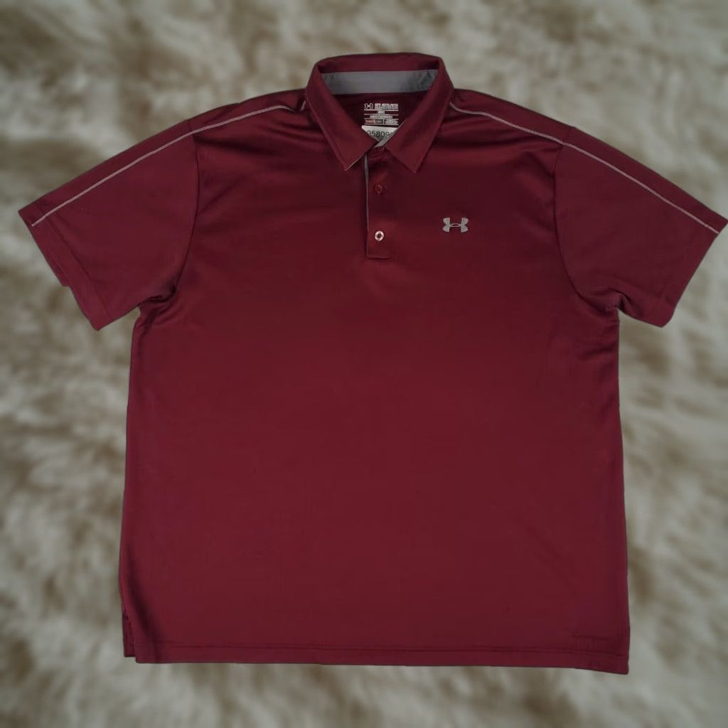 Under Armour Under Armour Polo Shirt Mens 2XL Red Golf Casual Short Sleeve Polo Size US XXL / EU 58 / 5 - 1 Thumbnail