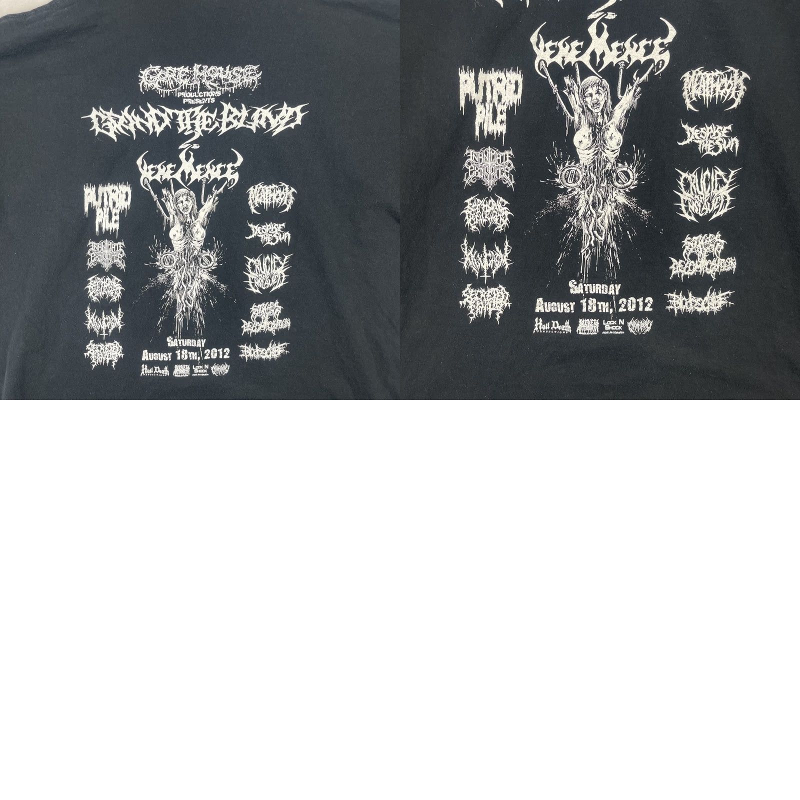 Gildan Grind The Blind 2 Shirt Mens 2XL Black VEHEMENCE PUTRID PILE MEATHOOK Concert Shirt Size US XXL / EU 58 / 5 - 9 Thumbnail