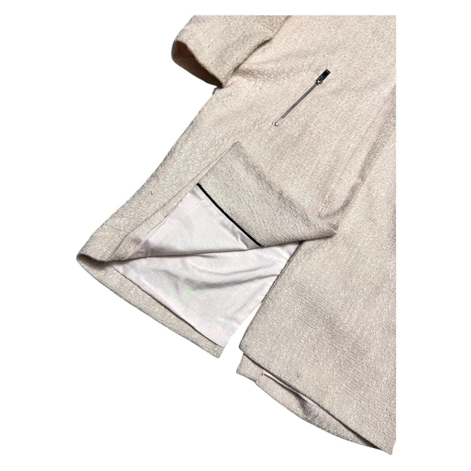 Designer STORM & MARIE Pink Lydia Textured Jacket Coat Large Size L / US 10 / IT 46 - 5 Thumbnail