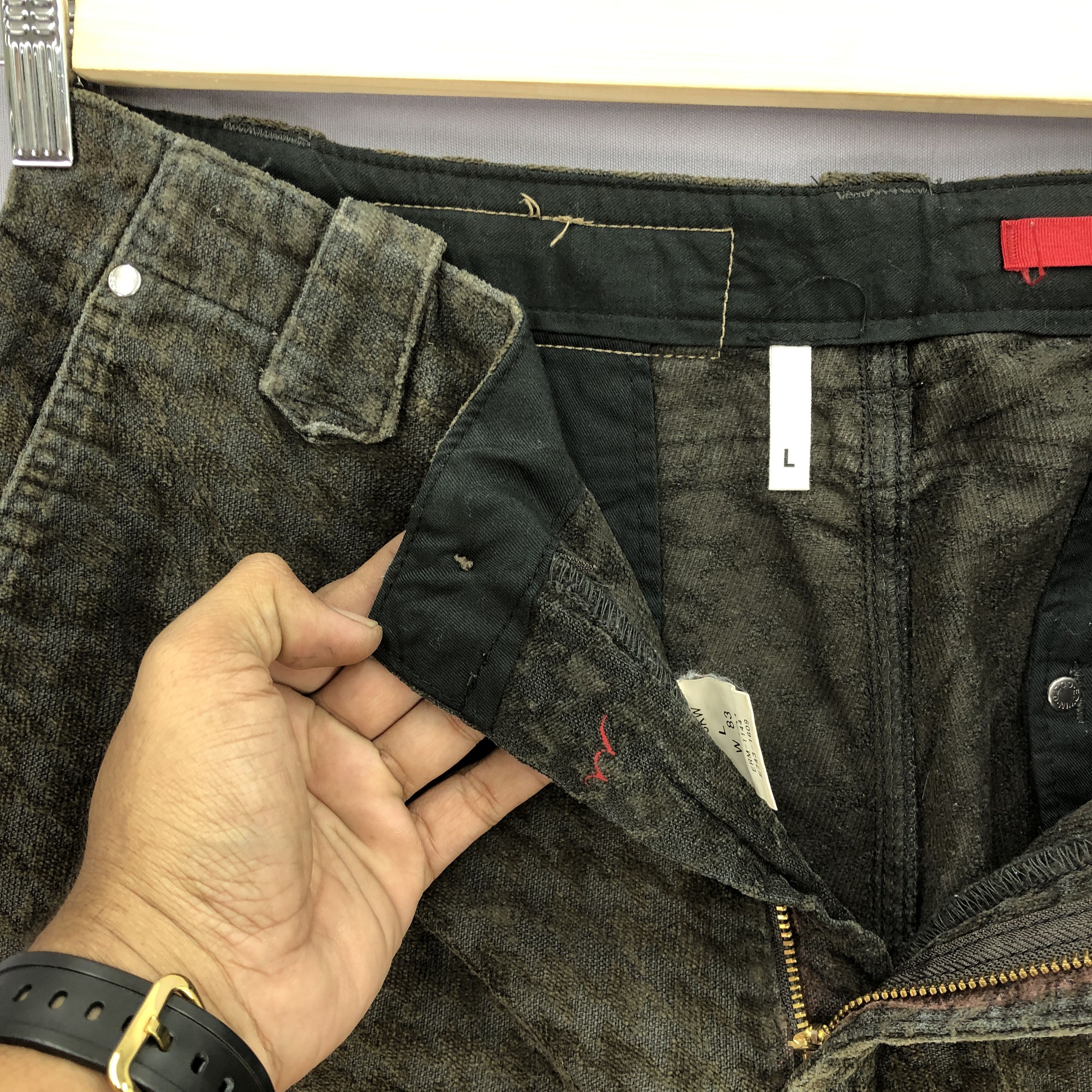 Edwin Vintage Edwin 503 Corduroy Rusty Jeans Houndstooth Denim Size US 32 / EU 48 - 9 Thumbnail