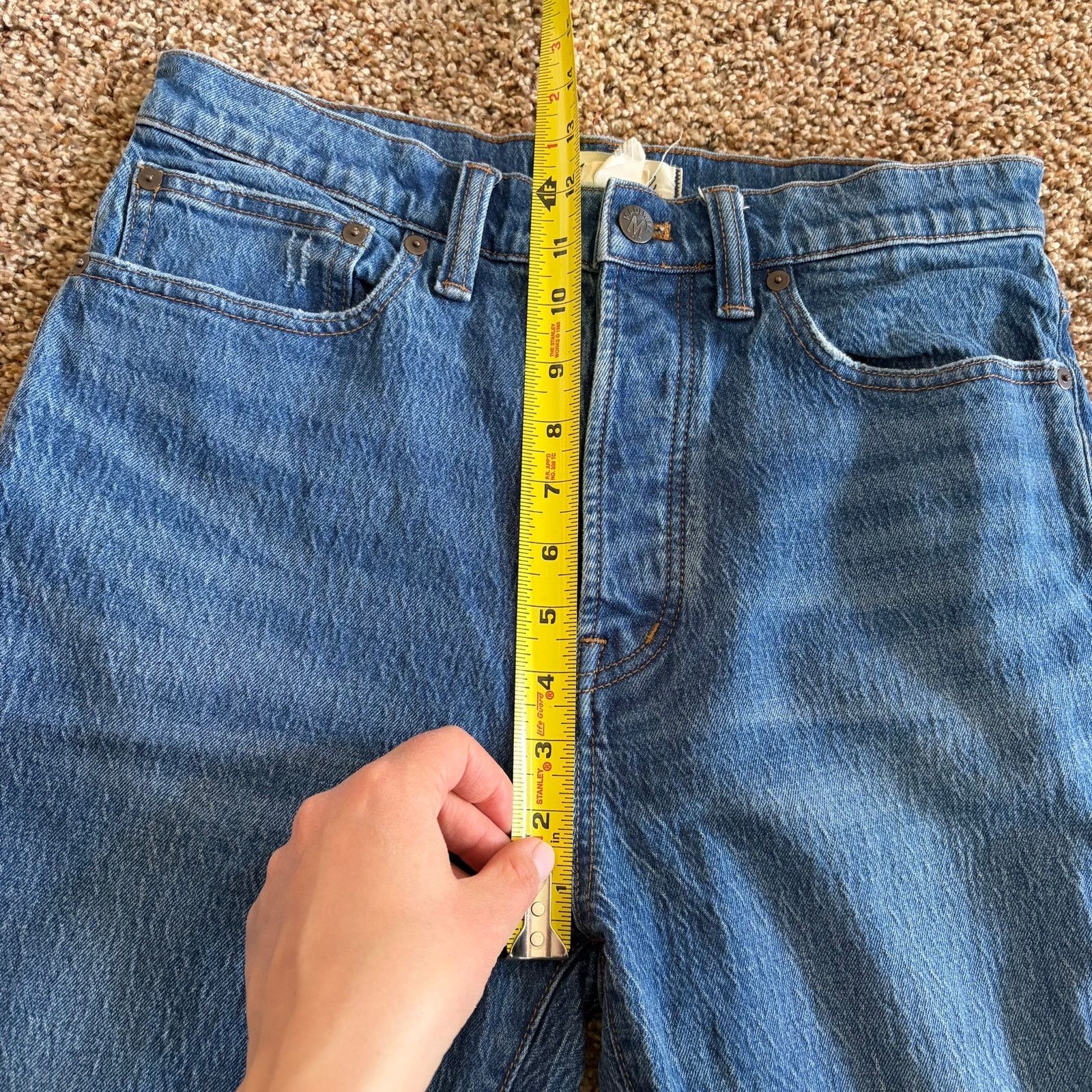 Madewell Madewell The Perfect Vintage Jean Tapered Raw Hem Denim 31 Size 31" - 7 Thumbnail