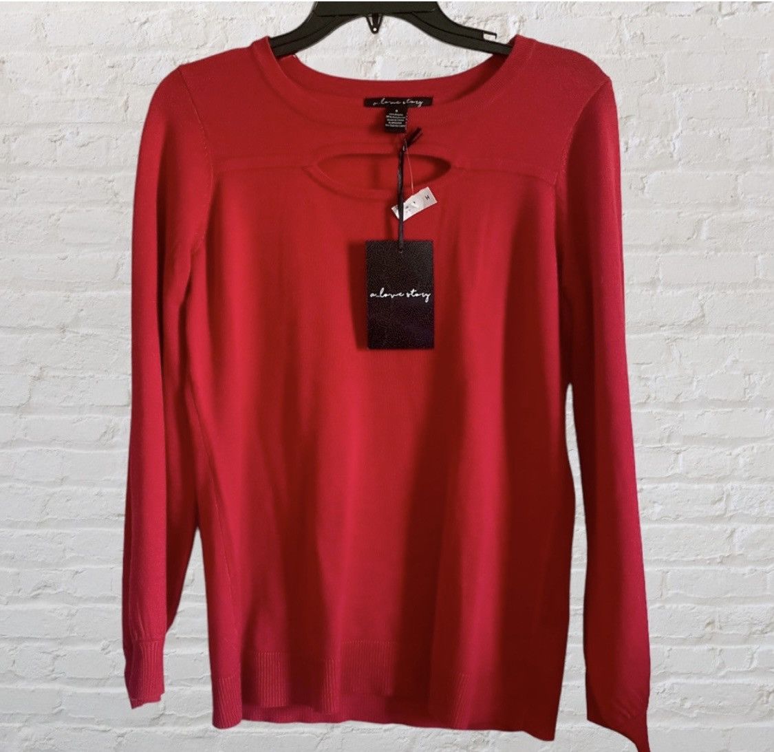 Other RED JADE CUTOUT BALLOON SLEEVE KNIT PULLOVER TOP Size S / US 4 / IT 40 - 4 Thumbnail