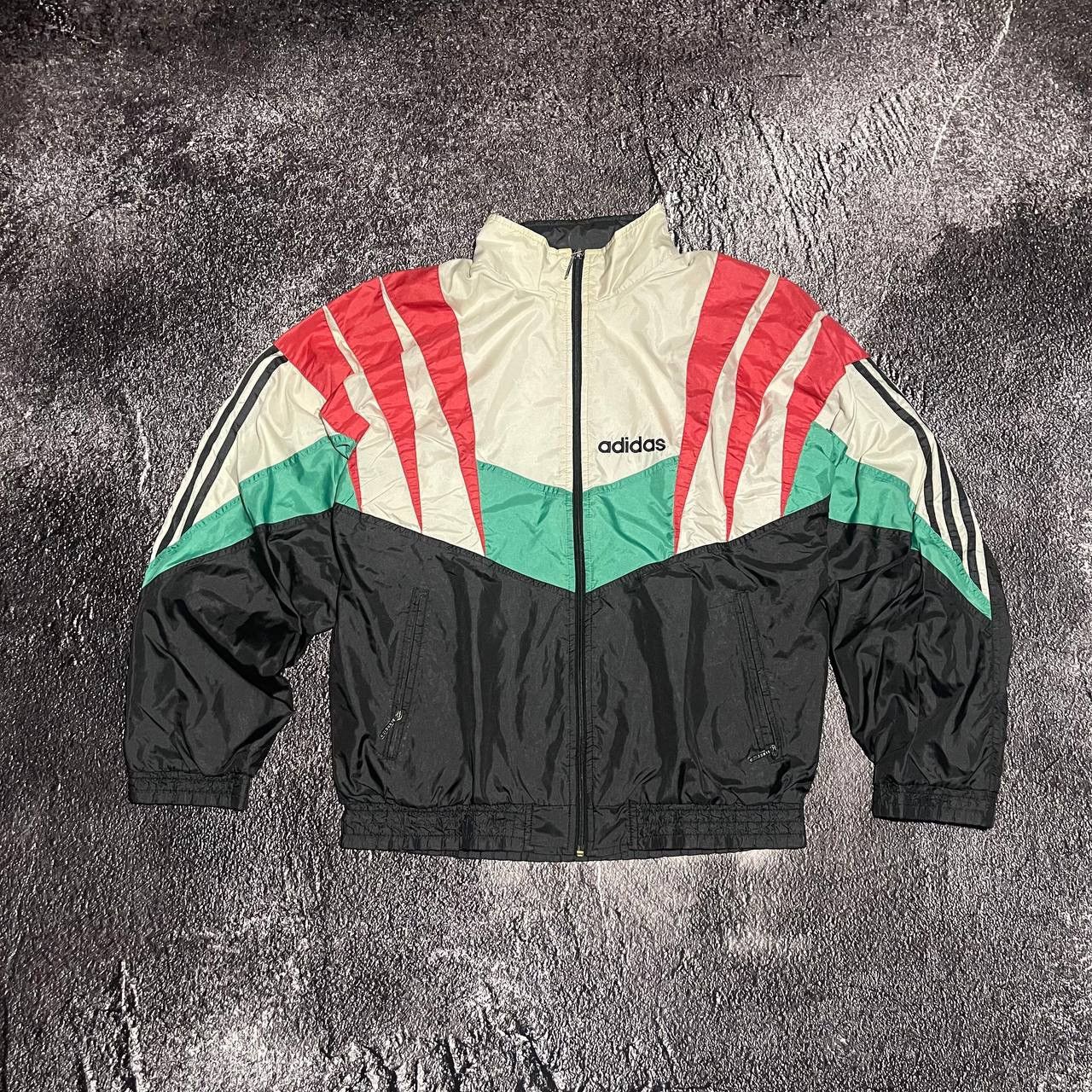 Vintage 80s-90'S Adidas nylon jacket, men's size M Nylon Mint green Vintage Second Hand