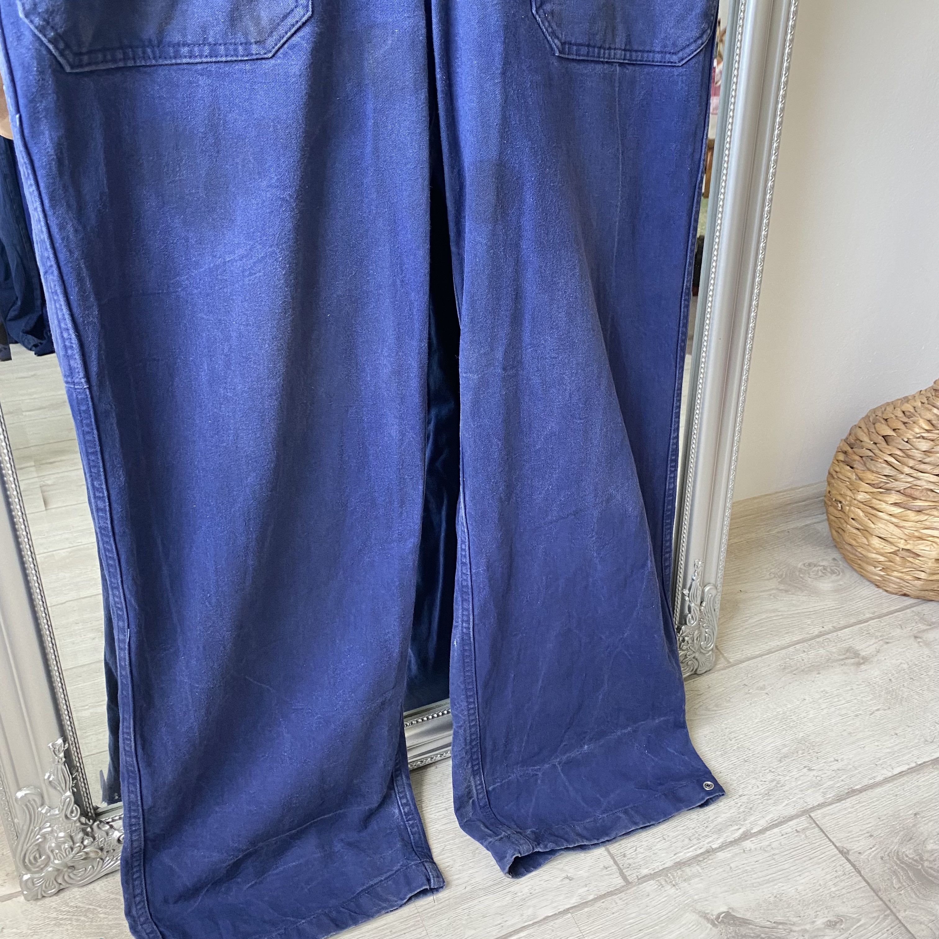 Le Laboureur ⚙️ Vintage 90s Faded French Coverall Sanfor worker jumpsuit Size US 32 / EU 48 - 5 Thumbnail