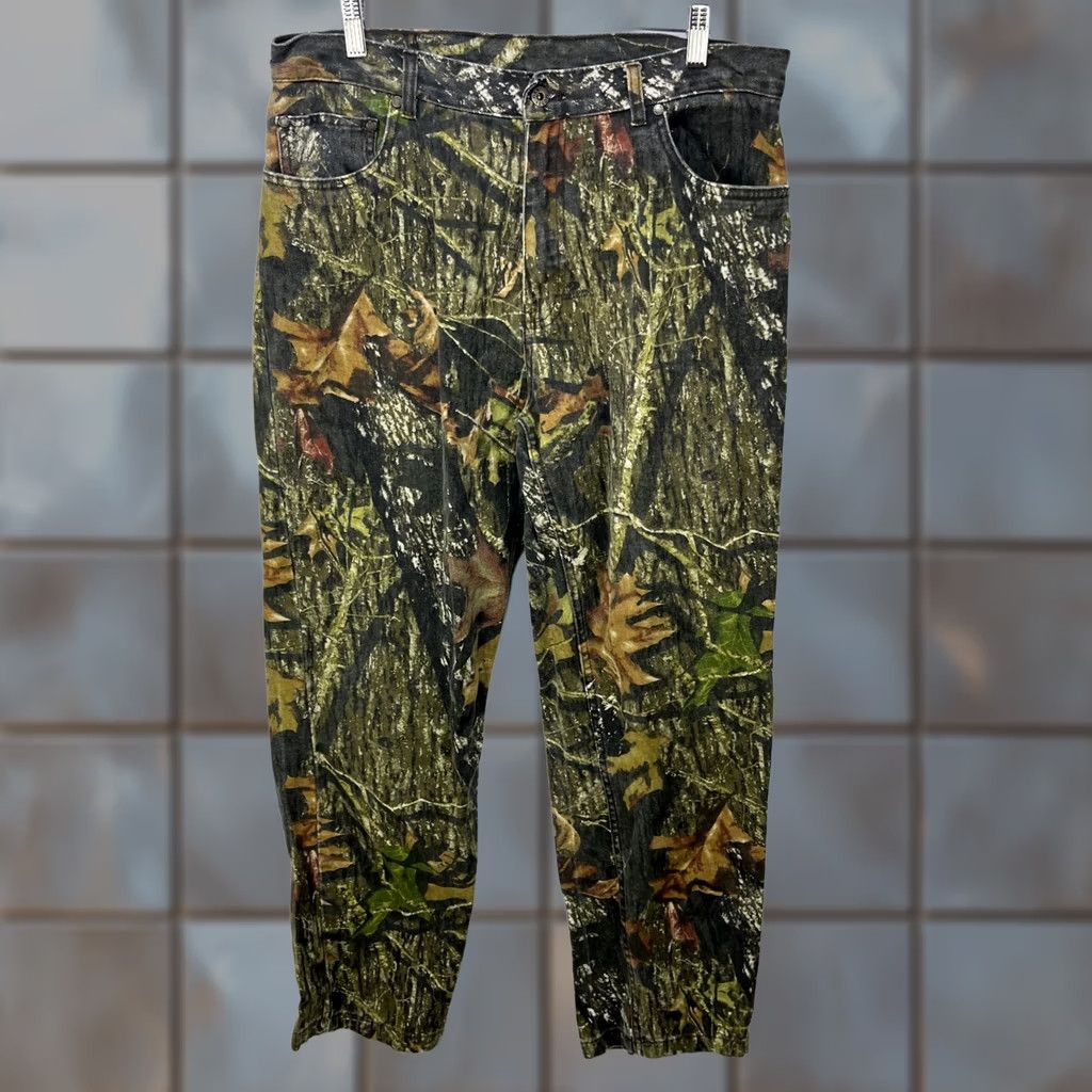 Vintage VINTAGE Mossy Oak Pants Baggy Real Tree Camo 35 30 Green 90s Mens Size US 34 / EU 50 - 1 Thumbnail