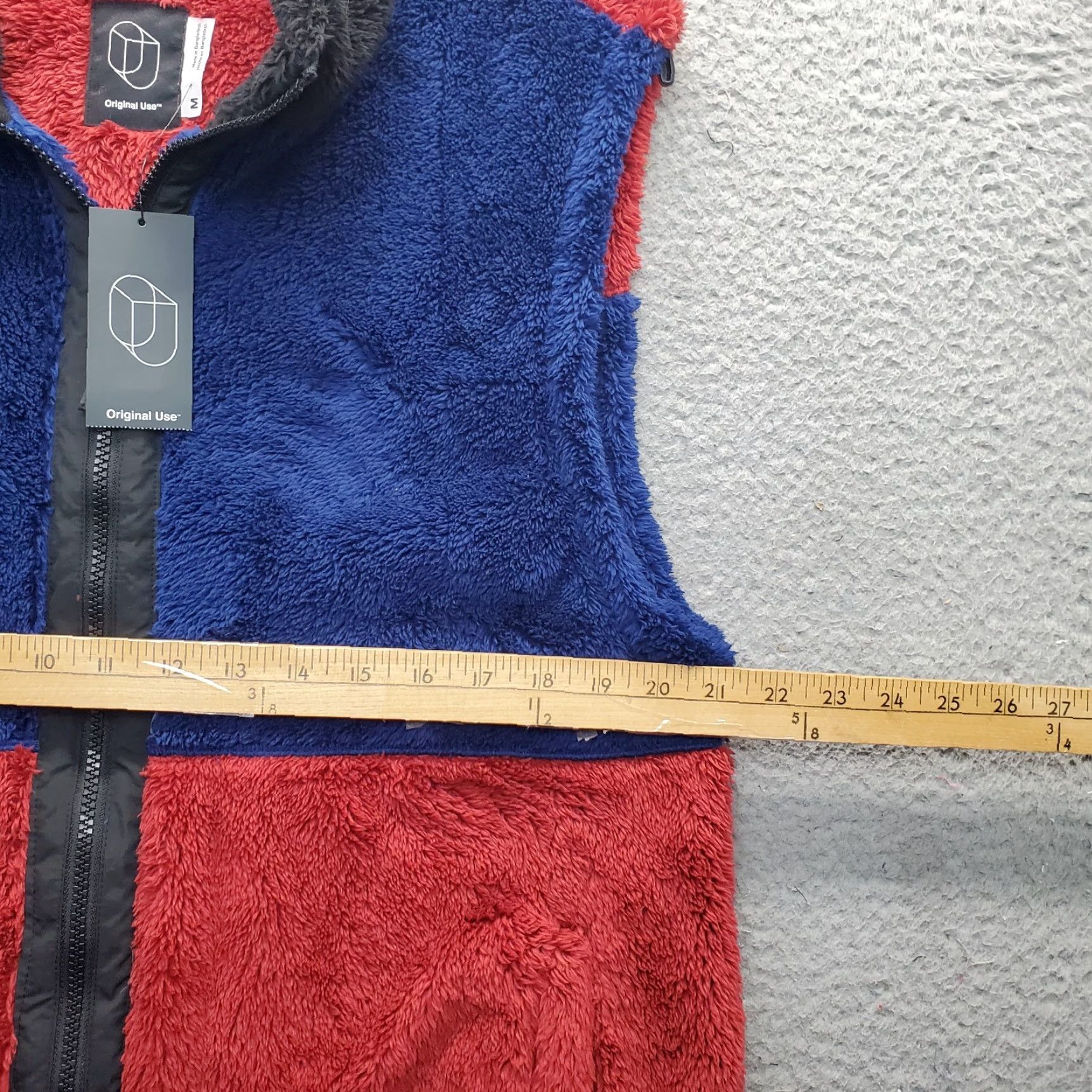 Vintage Original Use Vest Mens M Multi Sherpa Fleece Sleeveless Mock Neck Full Zip Shirt Size US M / EU 48-50 / 2 - 4 Thumbnail