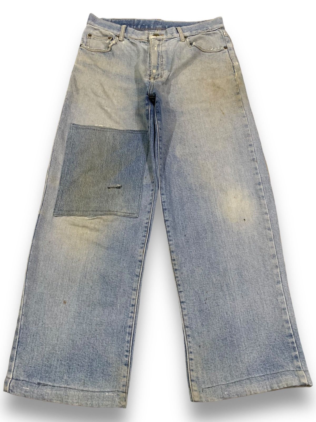 Polo Ralph Lauren × RRL Ralph Lauren Vintage Polo Club Baggy Rusty Mud Washed Patches Jeans Size US 31 - 1 Thumbnail
