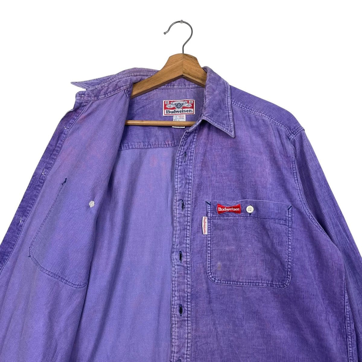 Budweiser Vintage 90s Budweiser Corduroy Western Shirts Size US M / EU 48-50 / 2 - 10 Thumbnail
