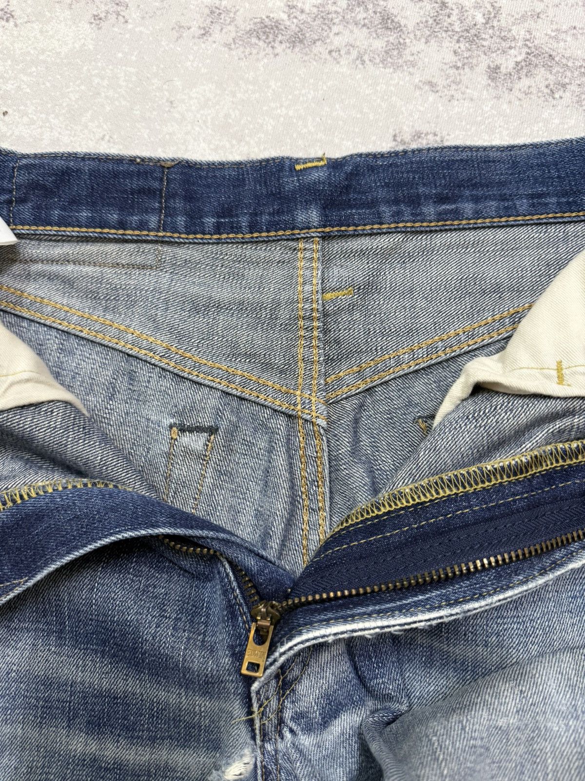 Edwin Vintage Edwin 505XX Orange Tag Cropped Cut Distressed Denim Size US 28 / EU 44 - 12 Thumbnail