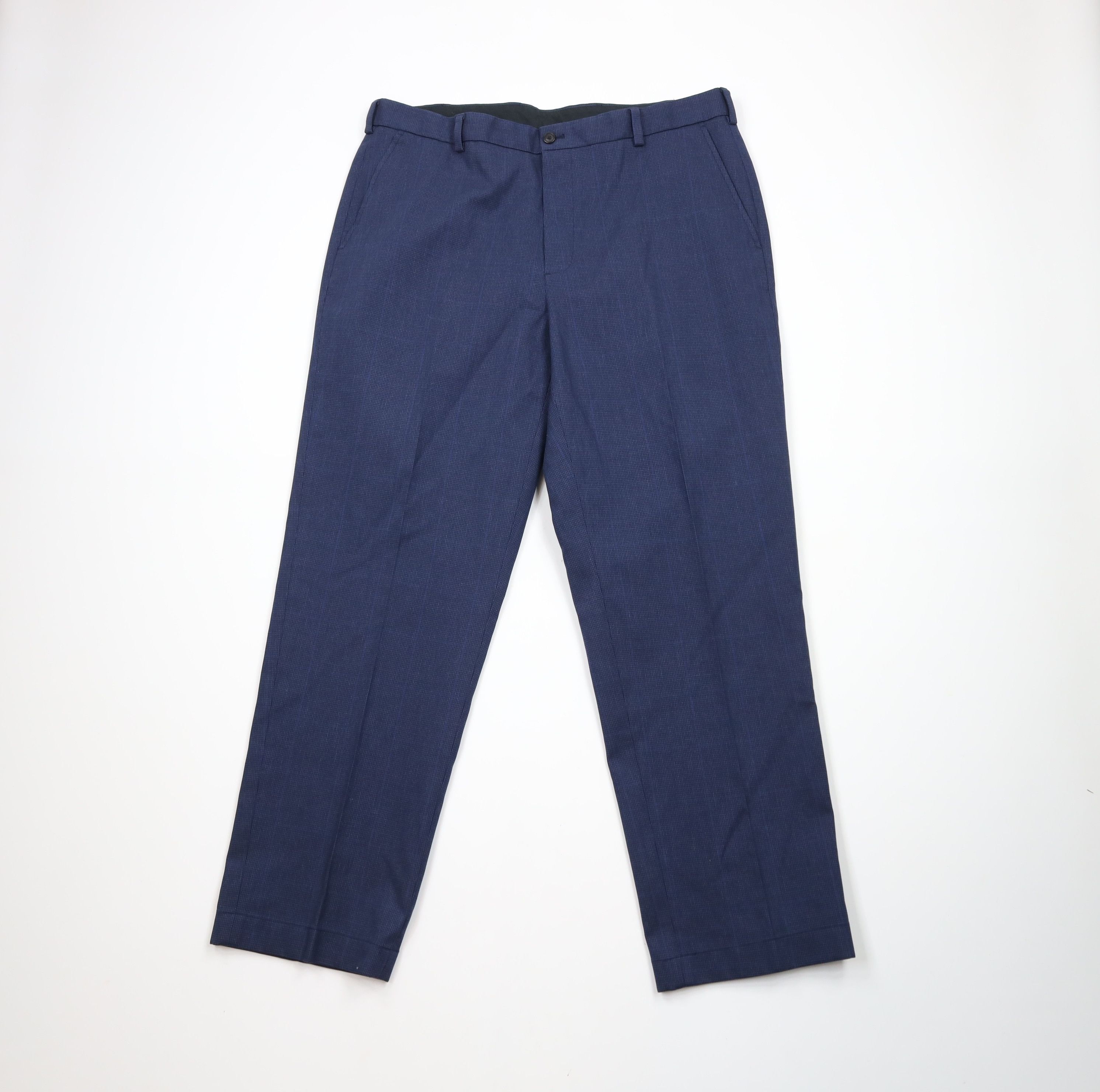 Brooks Brothers × Vintage Brooks Brothers Chino Clark Houndstooth Dress Pants Blue Size US 38 / EU 54 - 1 Thumbnail