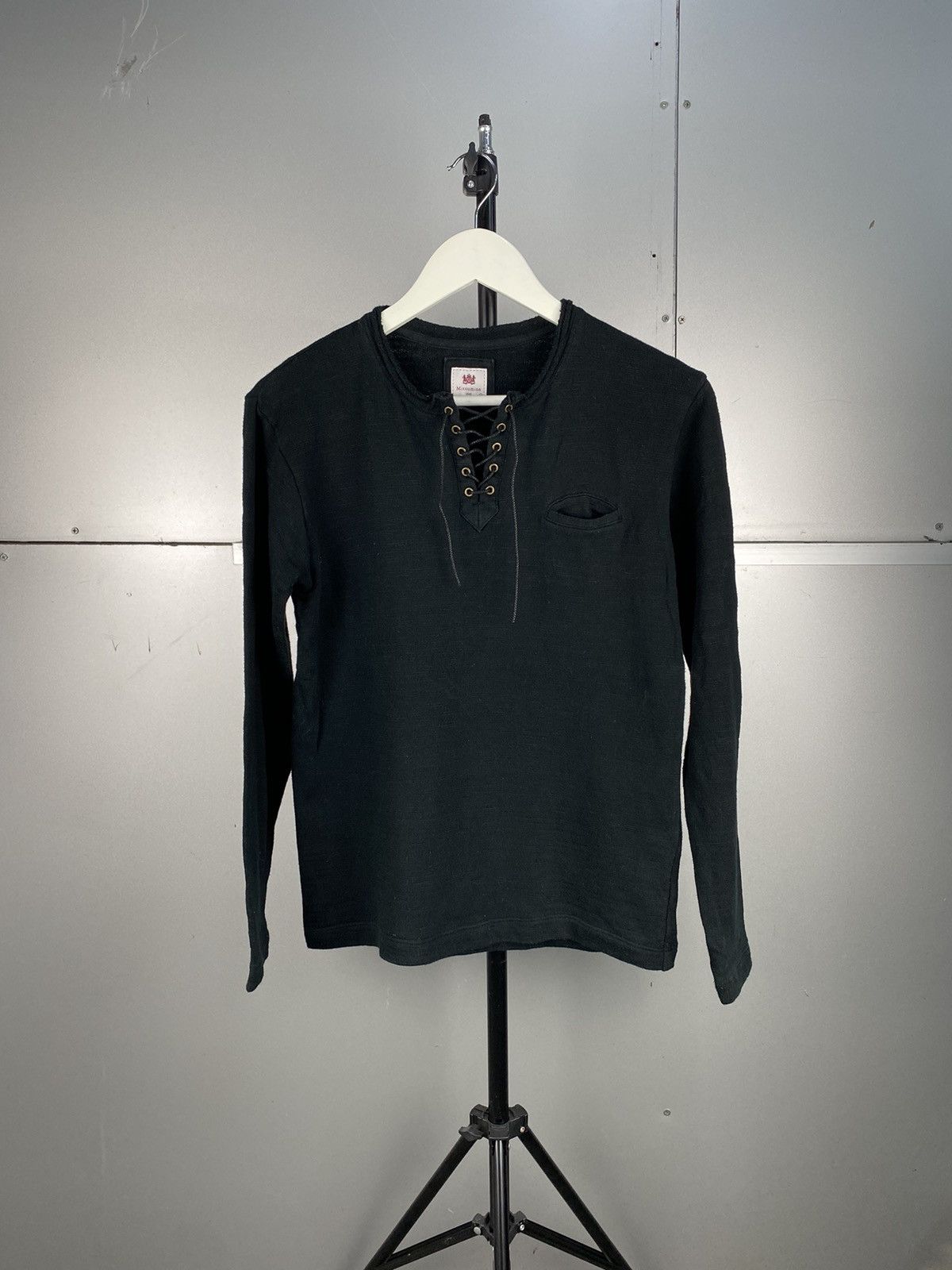 Japanese Brand Mitsumine Lace up Pocket Tshirt Size S / US 4 / IT 40 - 1 Thumbnail
