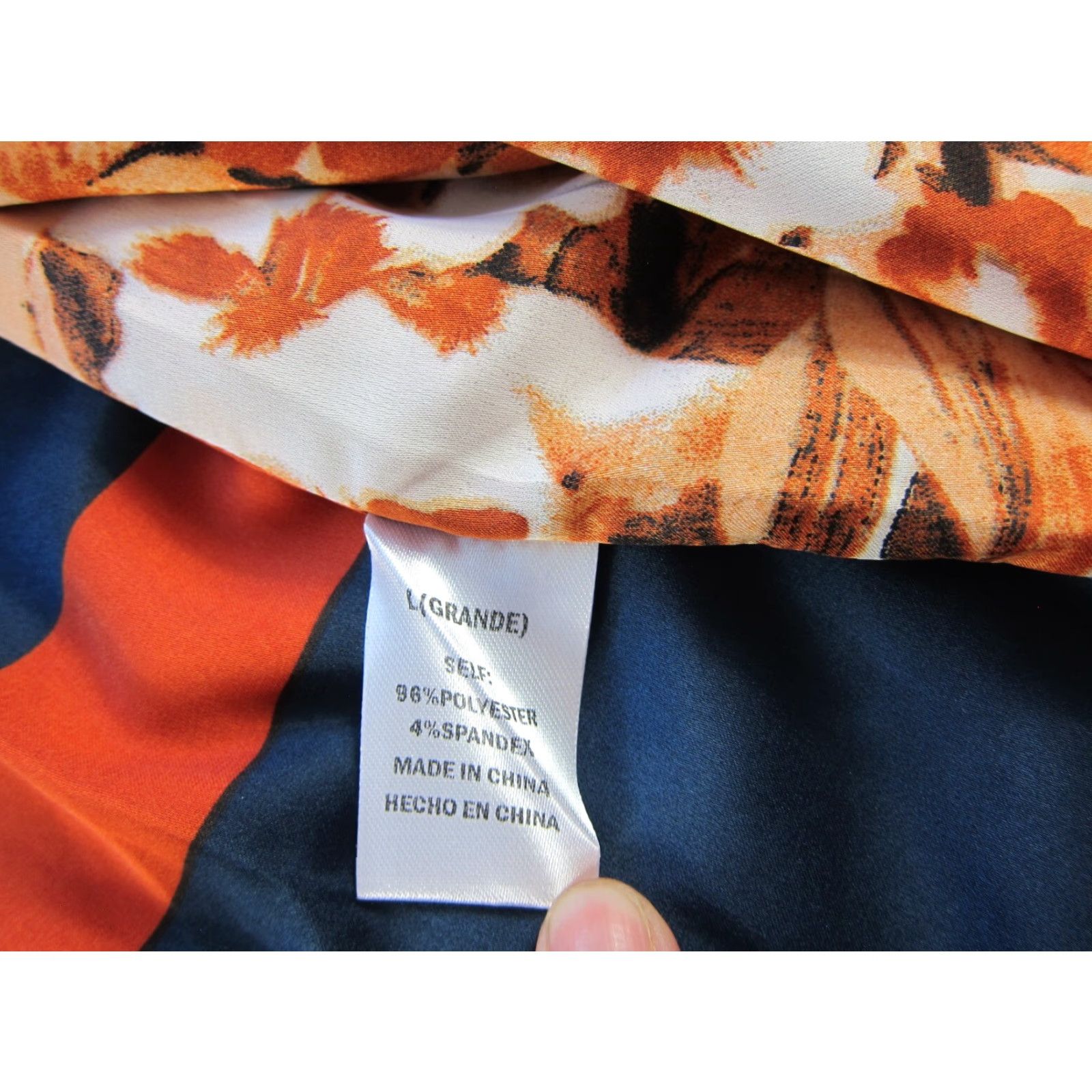 Fashion Nova Fashion Nova Orange Floral V-Neck Long Sleeve Dress Women Large Size L / US 10 / IT 46 - 4 Thumbnail