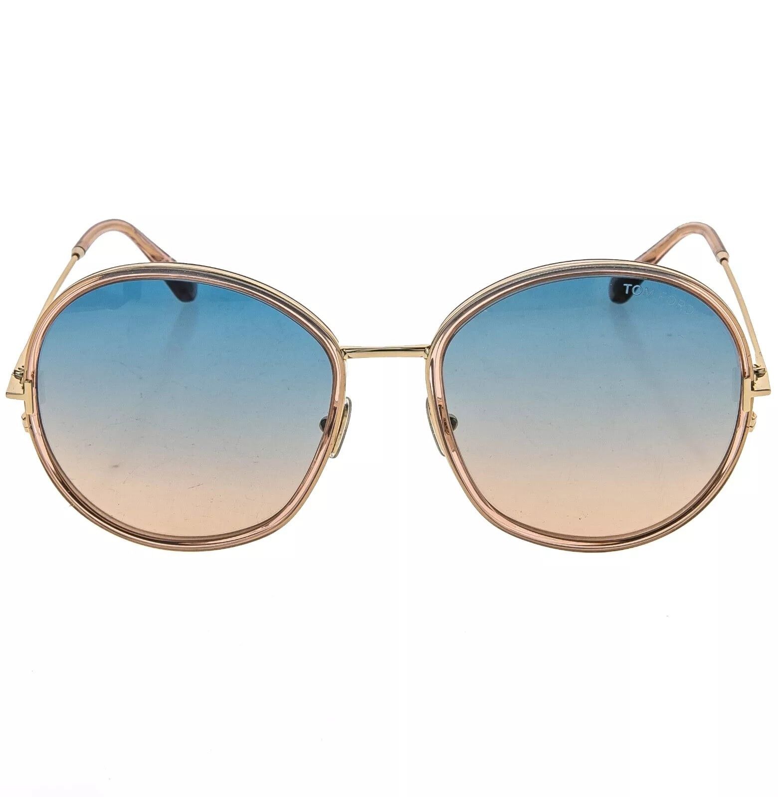 Tom Ford TOM FORD HUNTER 02 TF0946 72W Pink Blue Round Sunglasses 946 Size ONE SIZE - 5 Thumbnail