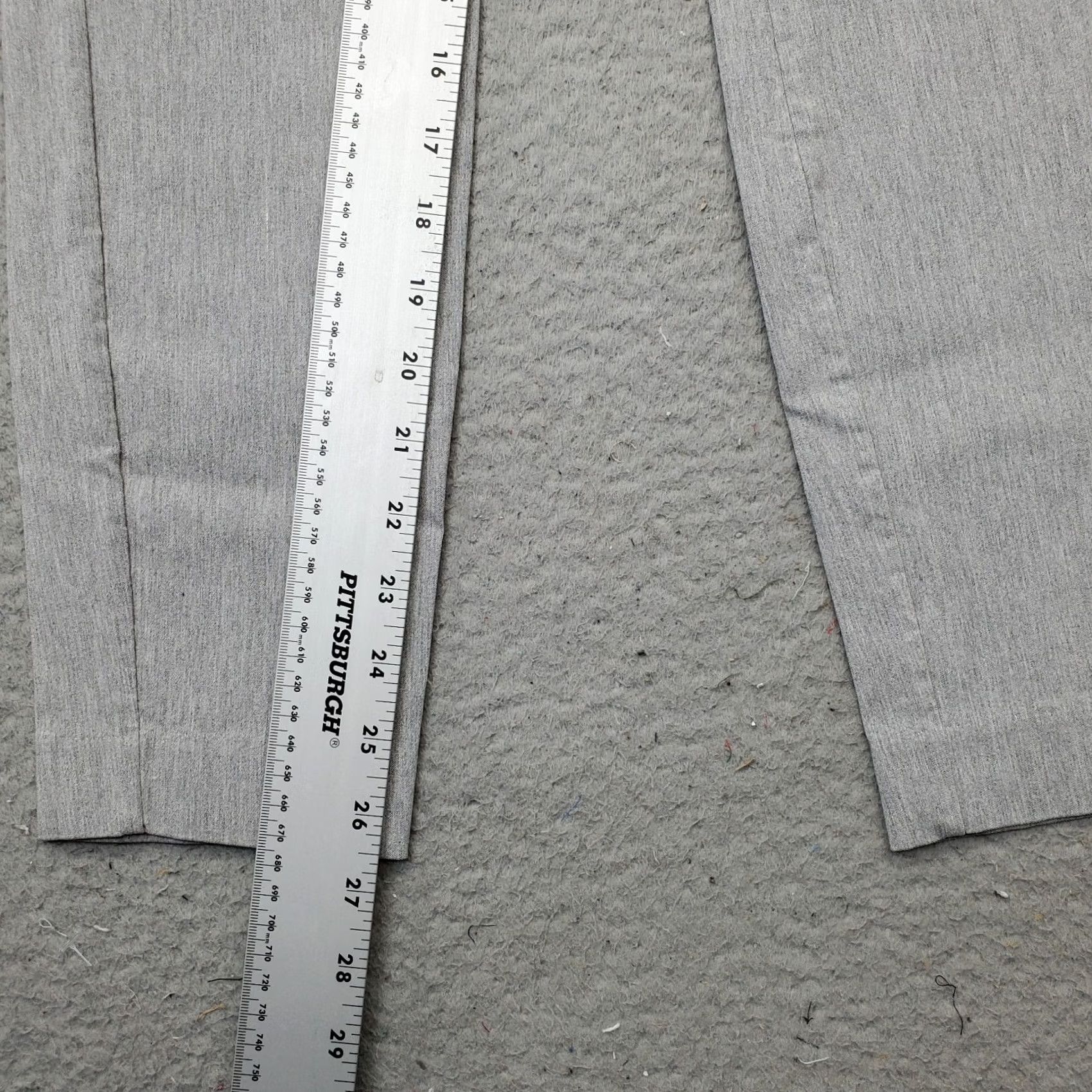Vintage Leighton Pants Women Medium Gray Rayon Stretch Zipper Pockets High Waist Comfort Size M - Regular Fit, Ankle, Solid, Pockets, Flat Front, Inseam 26.5" Size 32" / US 10 / IT 46 - 4 Thumbnail