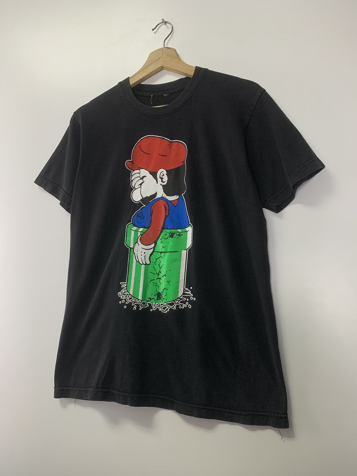 The Game × Vintage Vintage 90s Mario Fail T-shirt Size US S / EU 44-46 / 1 - 6 Thumbnail