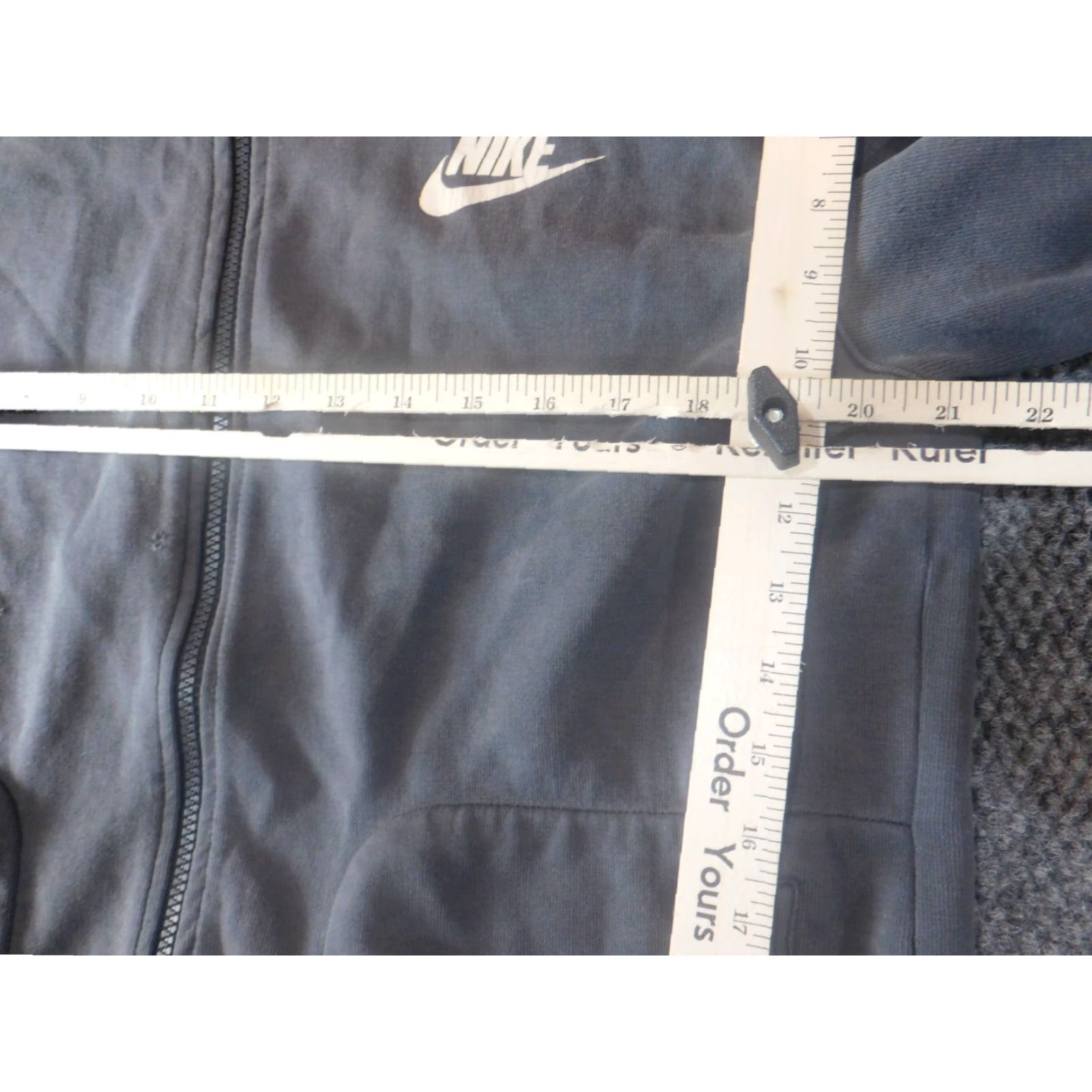 Nike Nike Jacket Womens L Gray logo full zip fleece hoodie retro classic Size L / US 10 / IT 46 - 5 Thumbnail