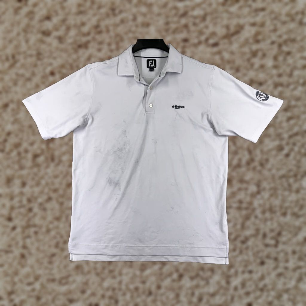 Footjoy FootJoy Polo Shirt Mens Large White Short Sleeve Golf Polo Shirt Golfer Logo 90s Golfing Footjoy FJ Womens Mens Boys Girls Size US L / EU 52-54 / 3 - 1 Thumbnail