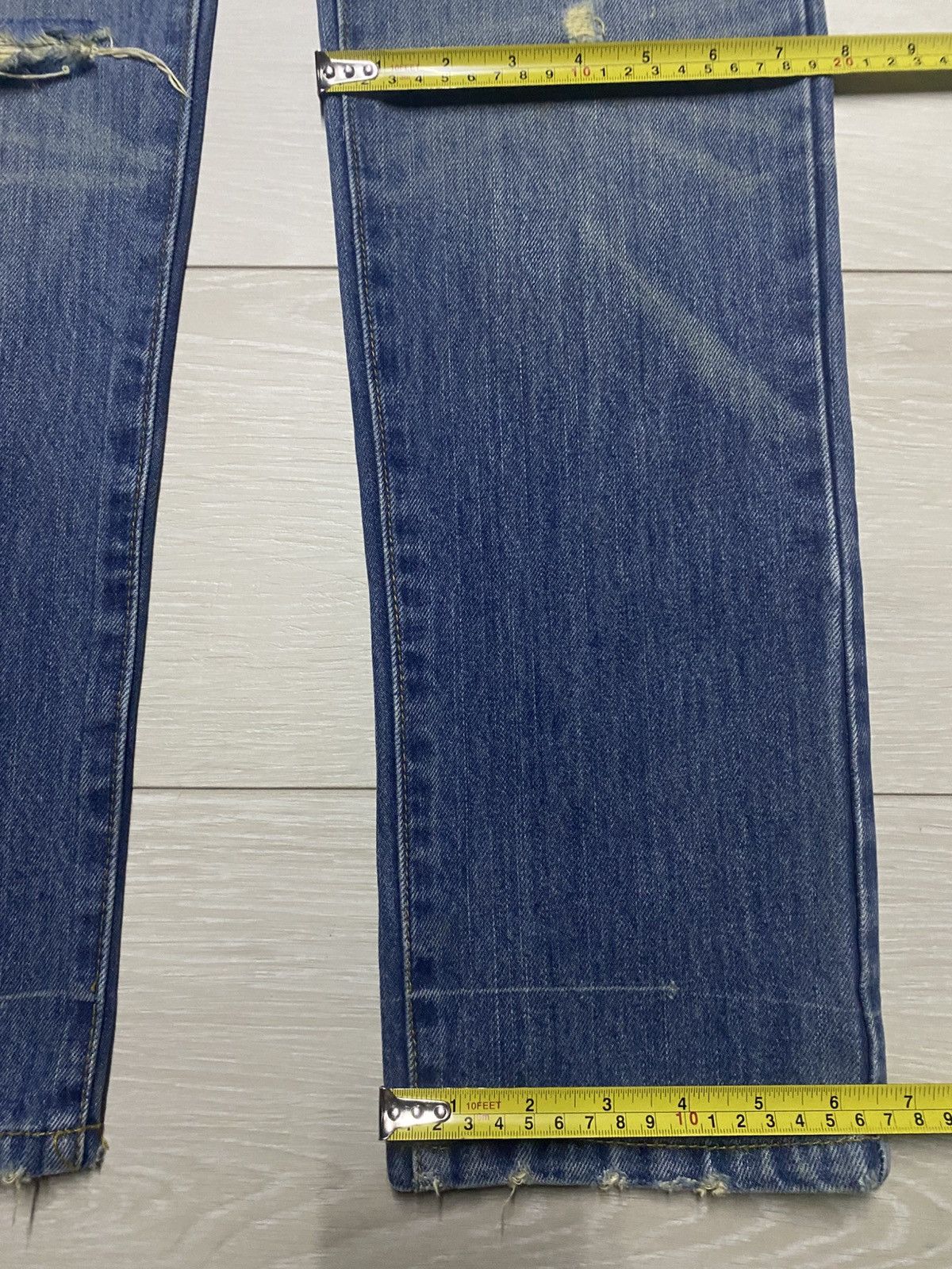 Japanese Brand Vintage Japanese Brand Whisker Distressed Skinny Jeans Size US 32 / EU 48 - 17 Thumbnail