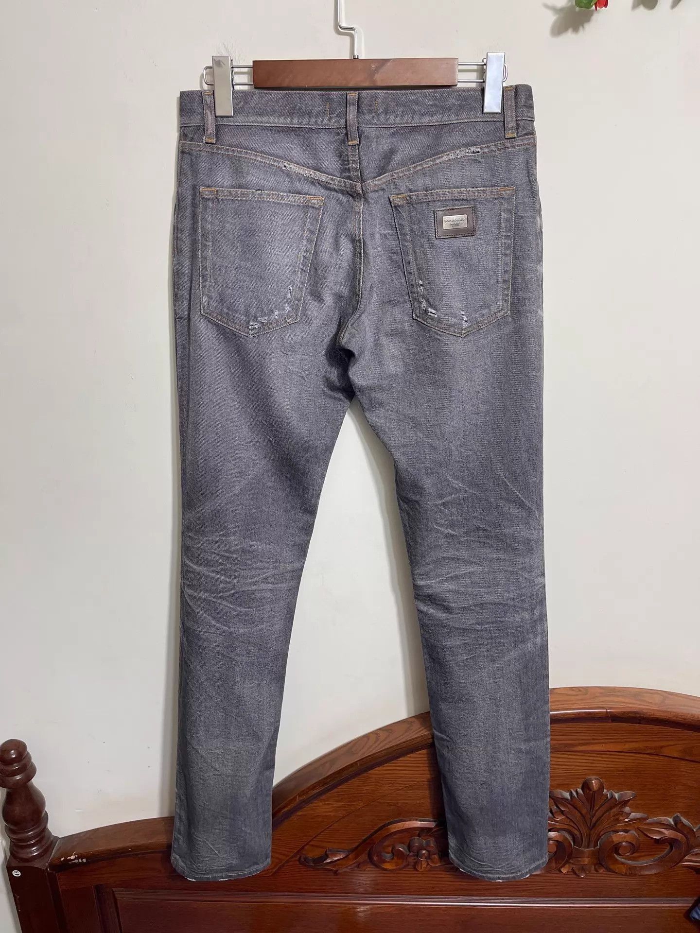 Dolce & Gabbana Gray Distressed Denim Jeans Size 30 Size US 26 / EU 42 - 2 Thumbnail