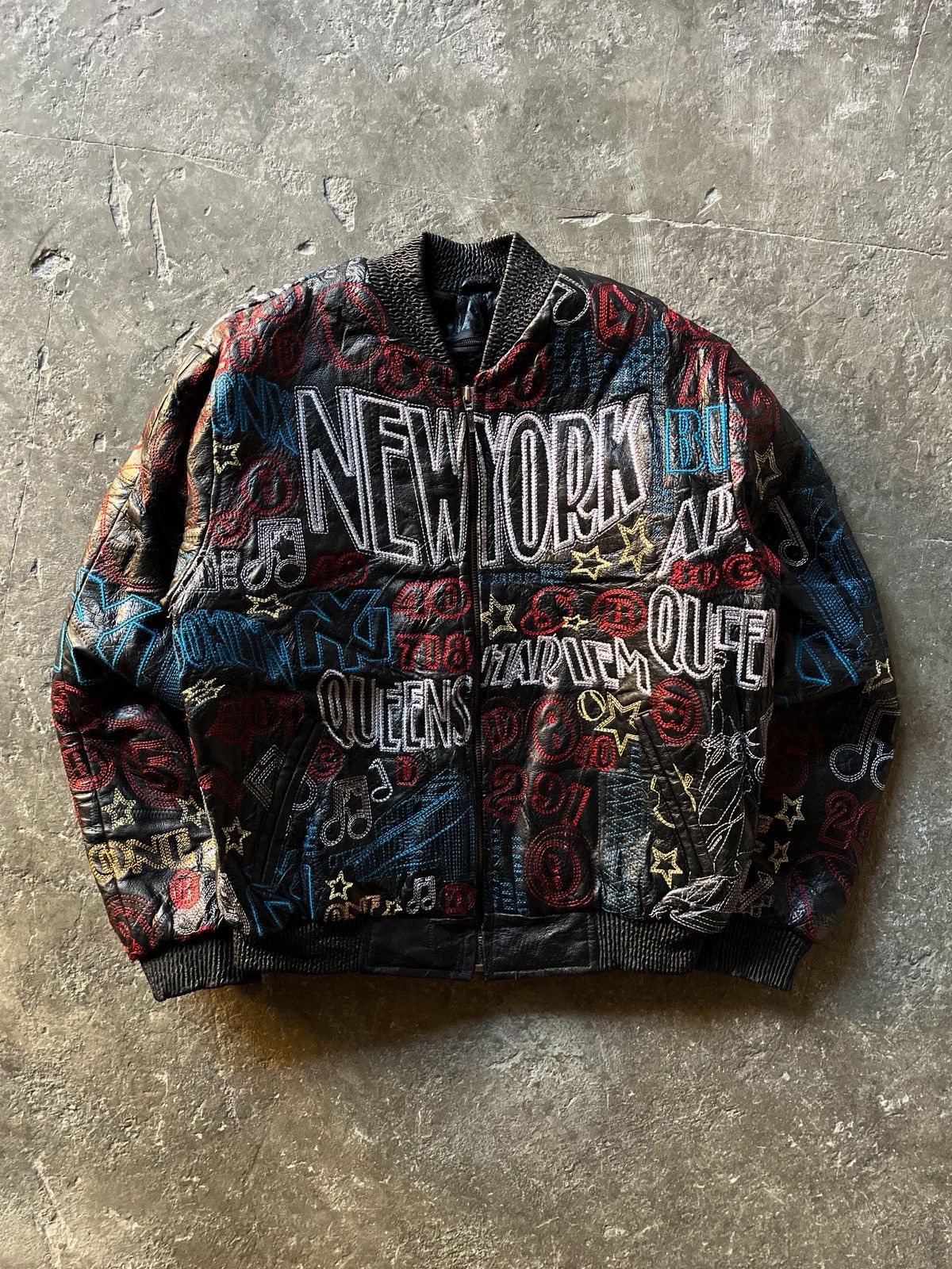 Other Vintage paradiso NYC leather bomber jacket Size L / US 10 / IT 46 - 1 Thumbnail