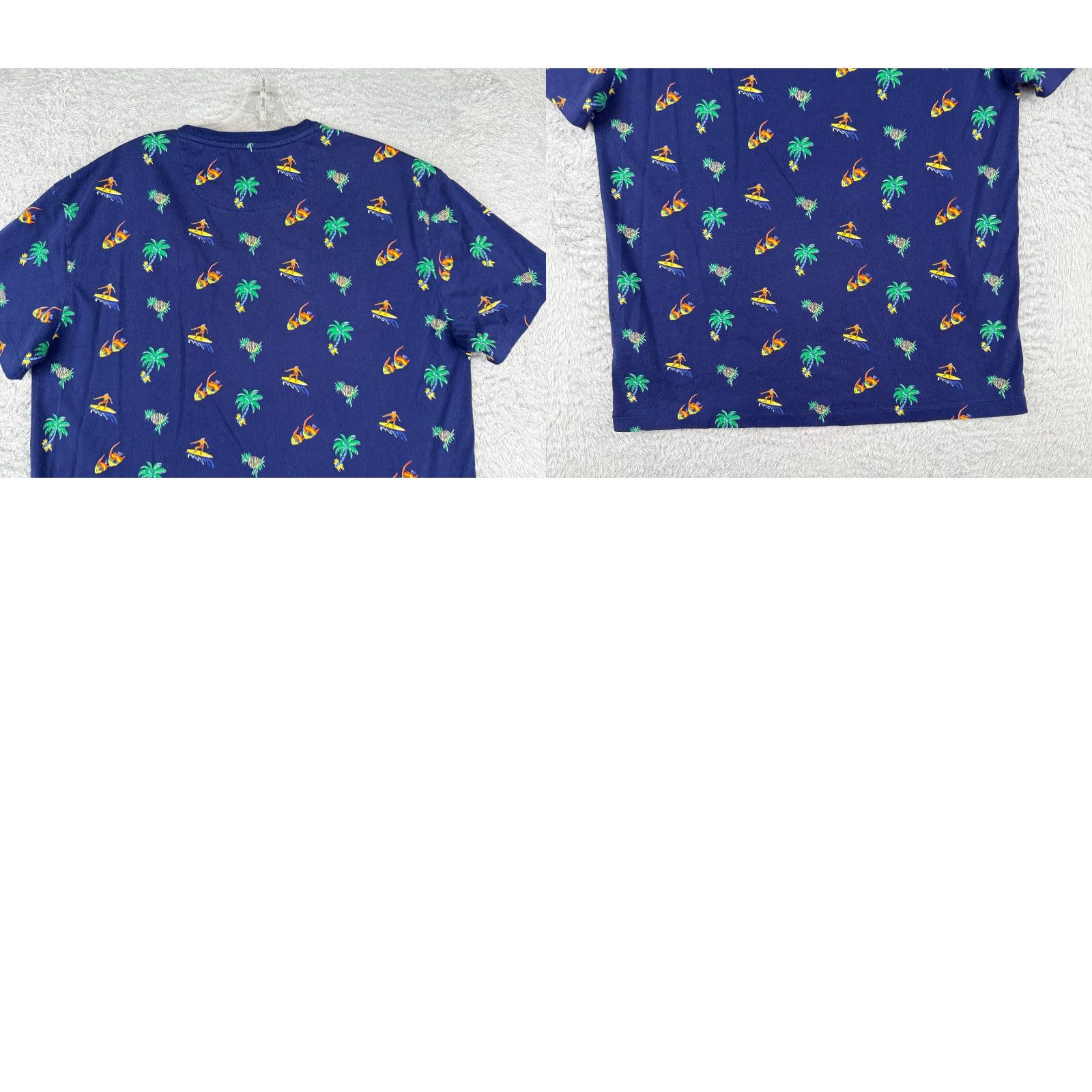 Ralph Lauren Polo Ralph Lauren Shirt Men Medium Blue 100% Cotton Crew Surfer Pineapple Palm Size US M / EU 48-50 / 2 - 9 Thumbnail